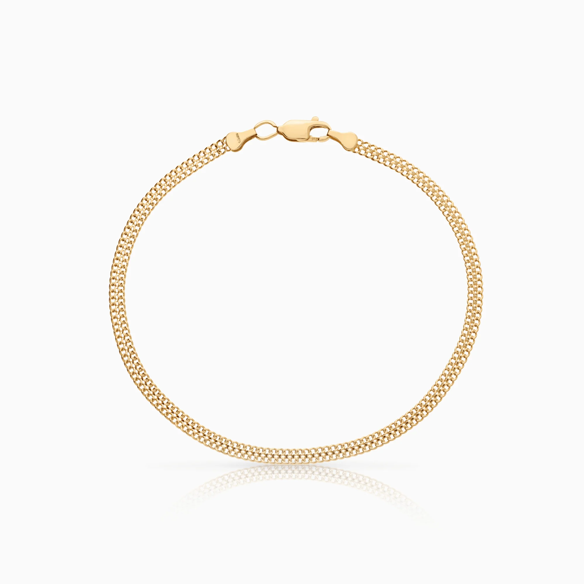 Herringbone gold bracelet 2.84g 18K gold
