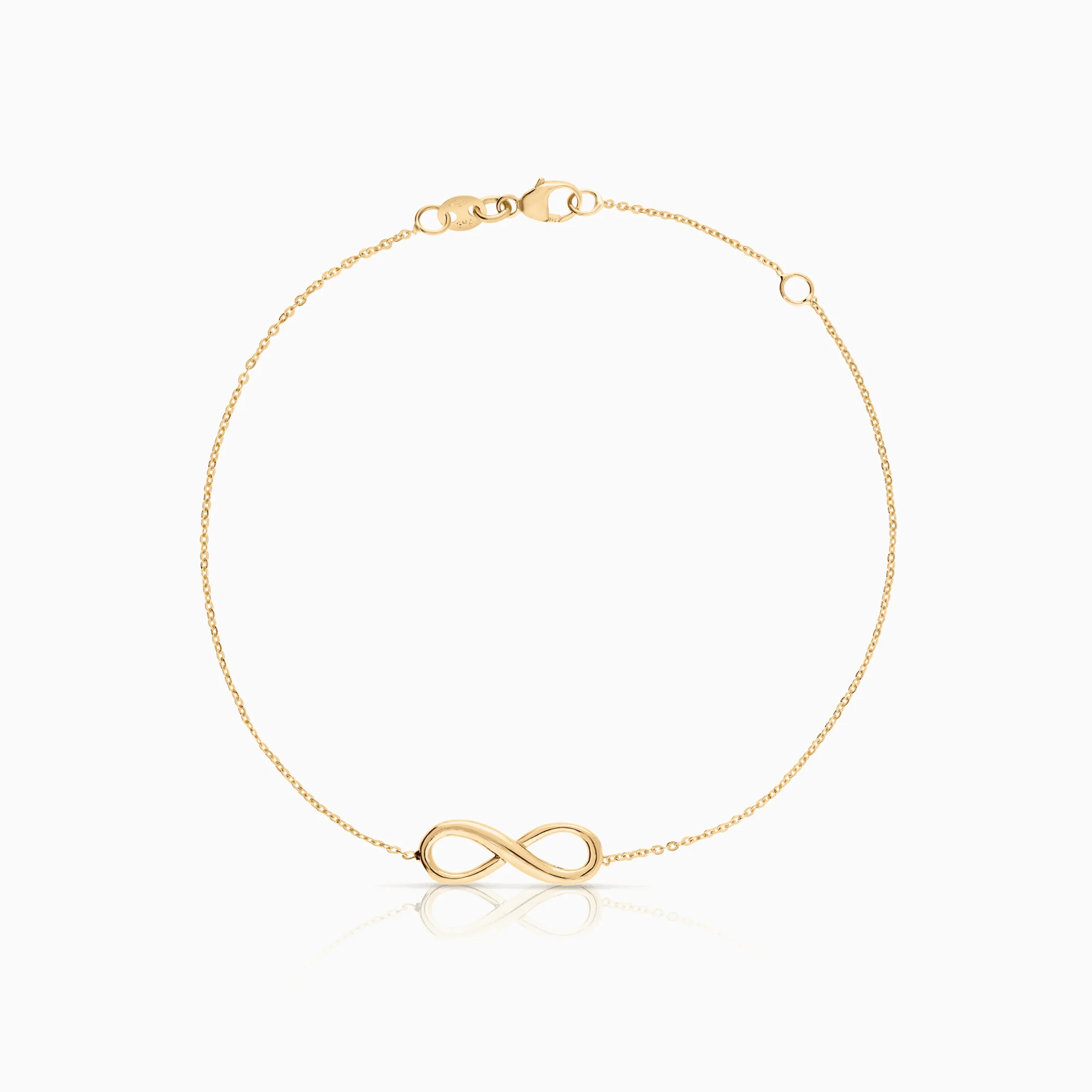 Gold infinity bracelet 1.29g 18K gold