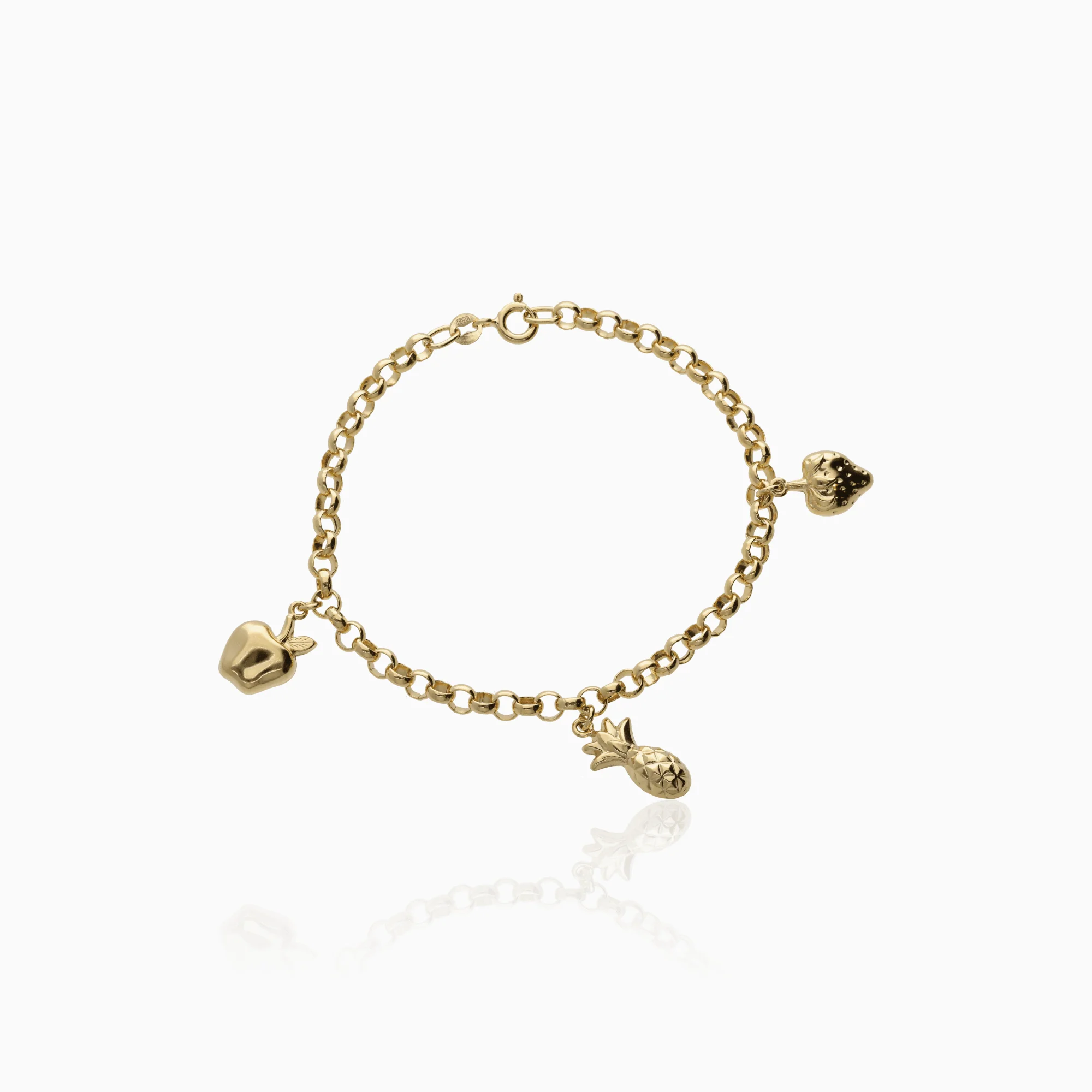 Gold bracelet with charms 5.0g 18K gold