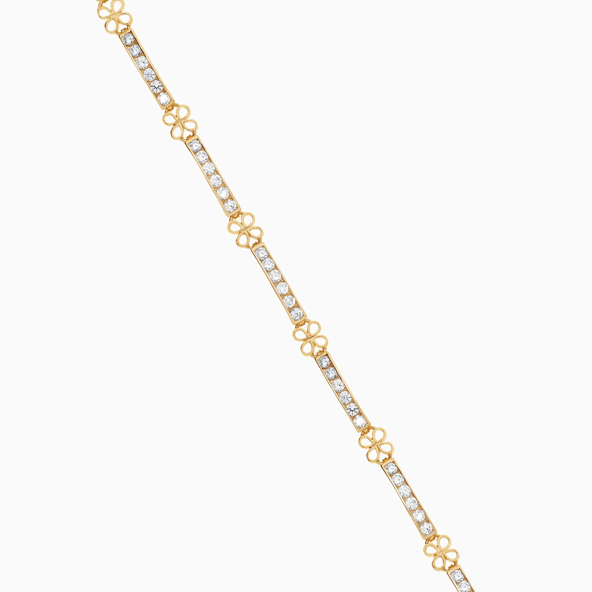 Gold bracelet with cubic 18K gold