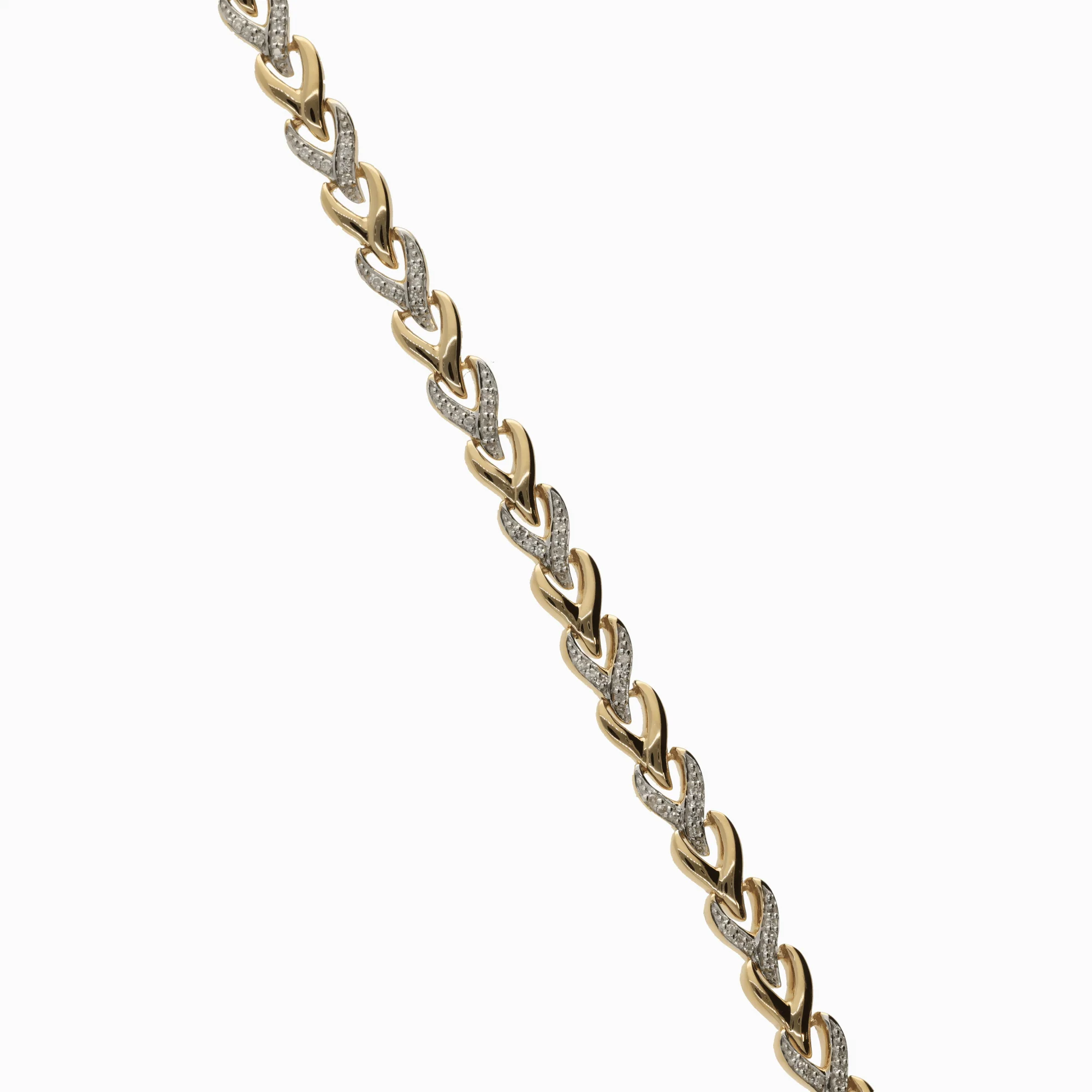 Gold bracelet with diamonds 0.40ct 18K