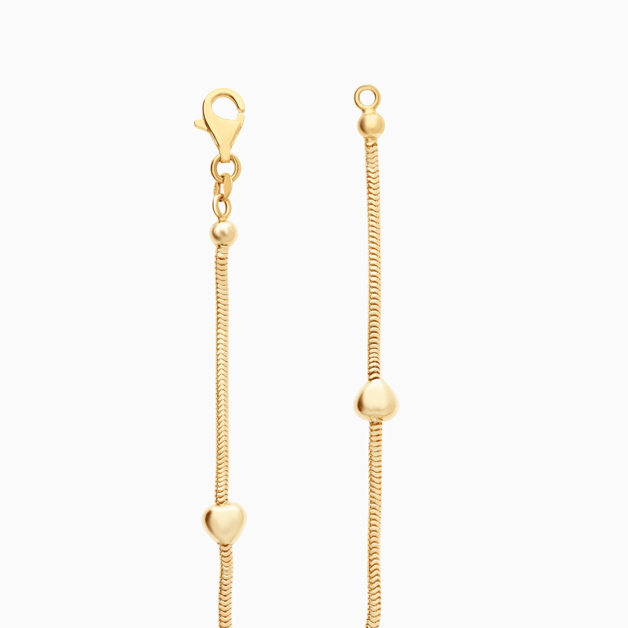 Gold bracelet with hearts 6.15g 18K gold - Image 2