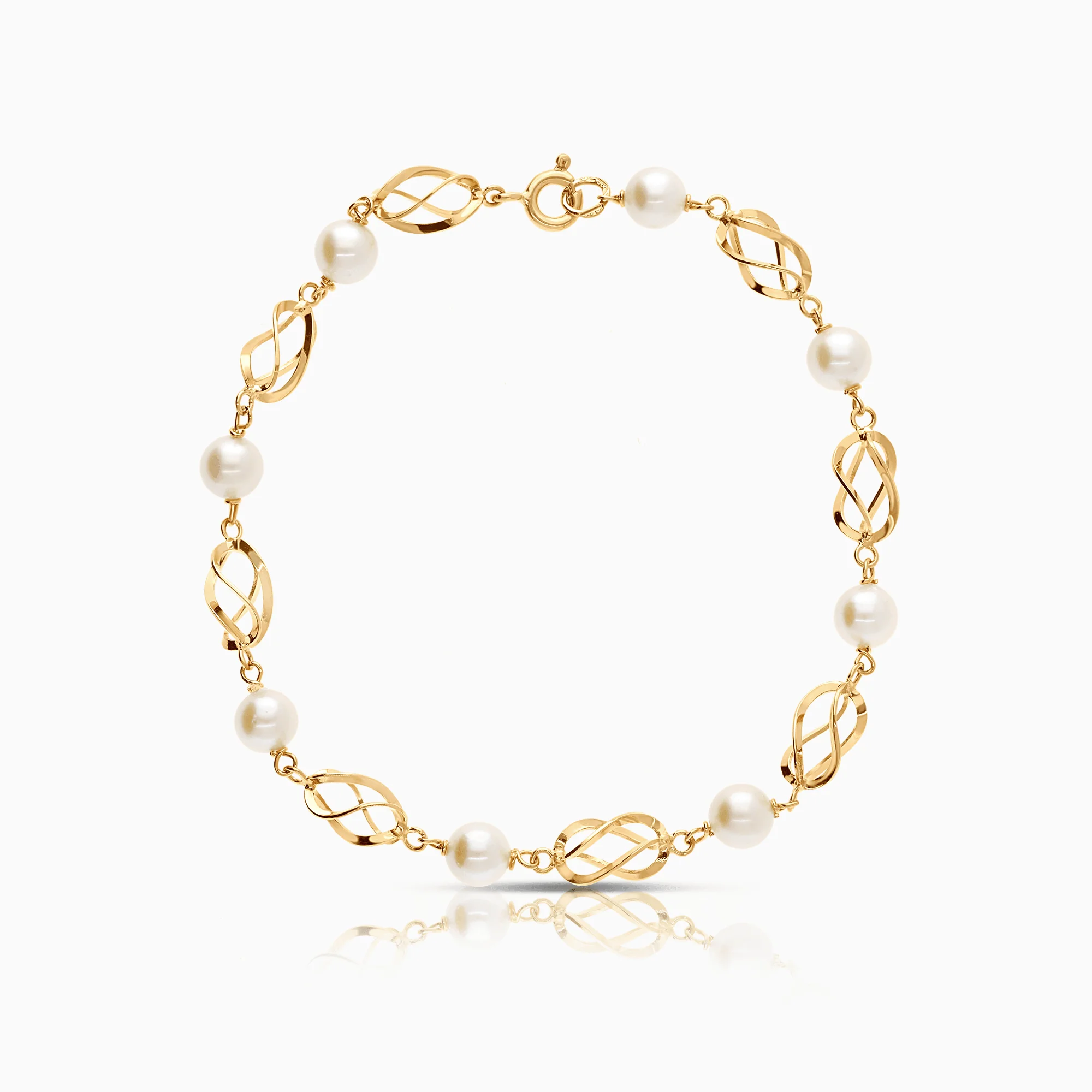 Gold Bracelet with Pearls 5.31g 18K Gold