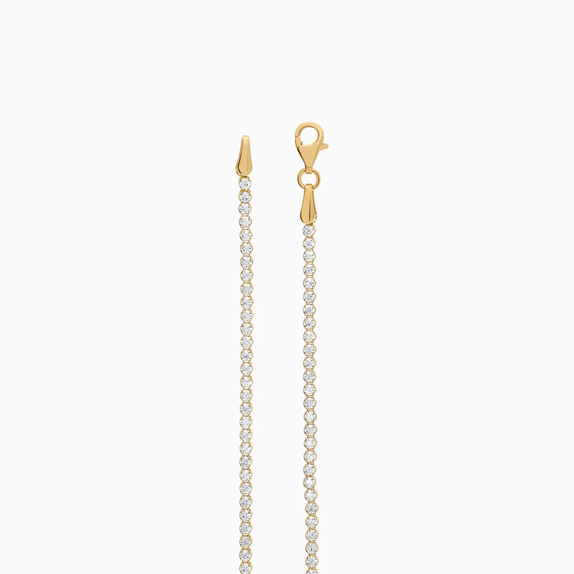 Gold bracelet with white cubic stones 3.04g 18K gold - Image 2