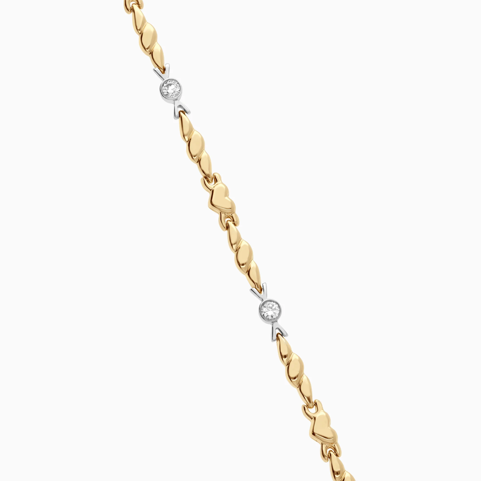 Gold bracelet with white stones 4.6g 14K gold