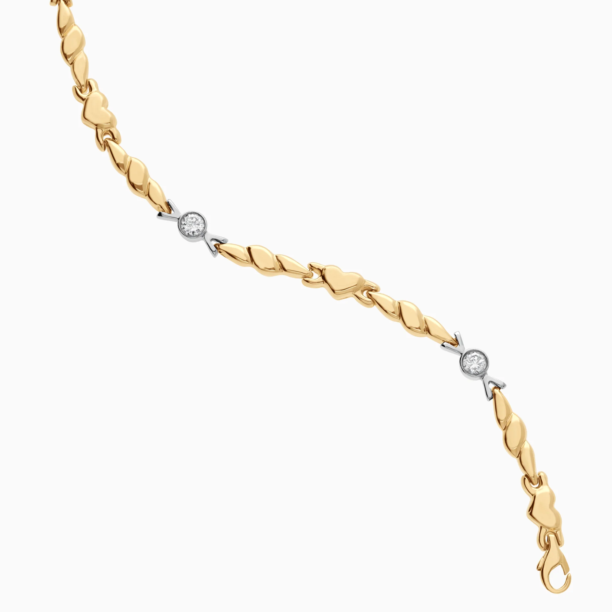 Gold bracelet with white stones 4.6g 14K gold - Image 2