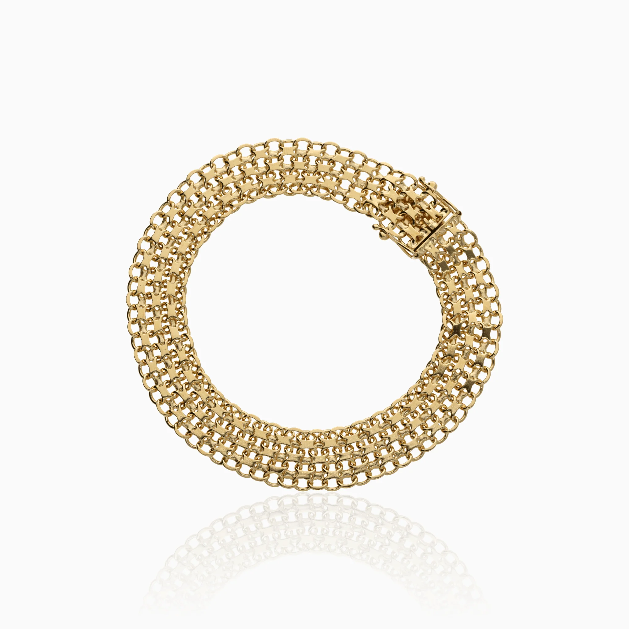 Gold bracelet X-link 16.0g 18K
