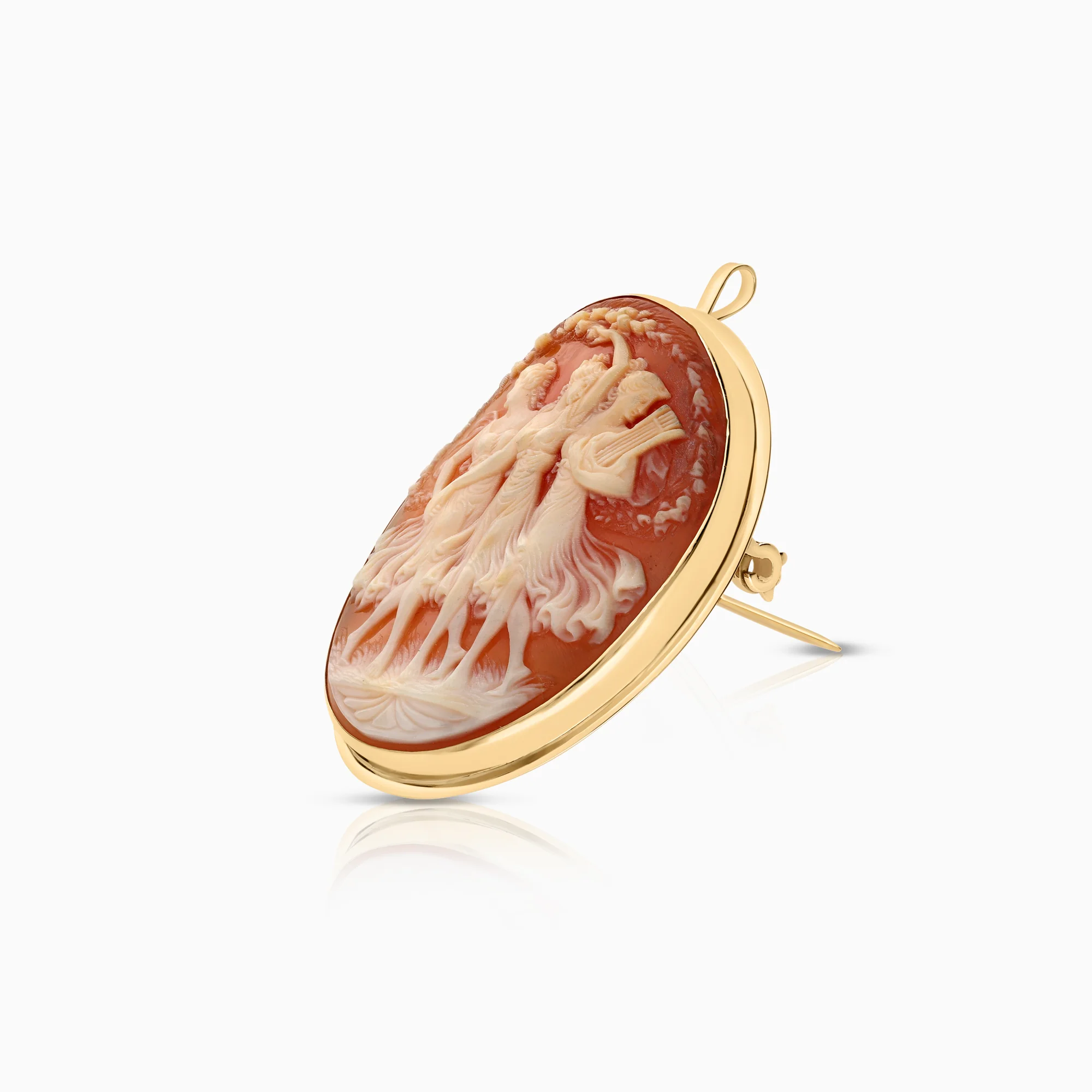 Gold brooch/pendant cameo 10.45g 18K gold - Image 2