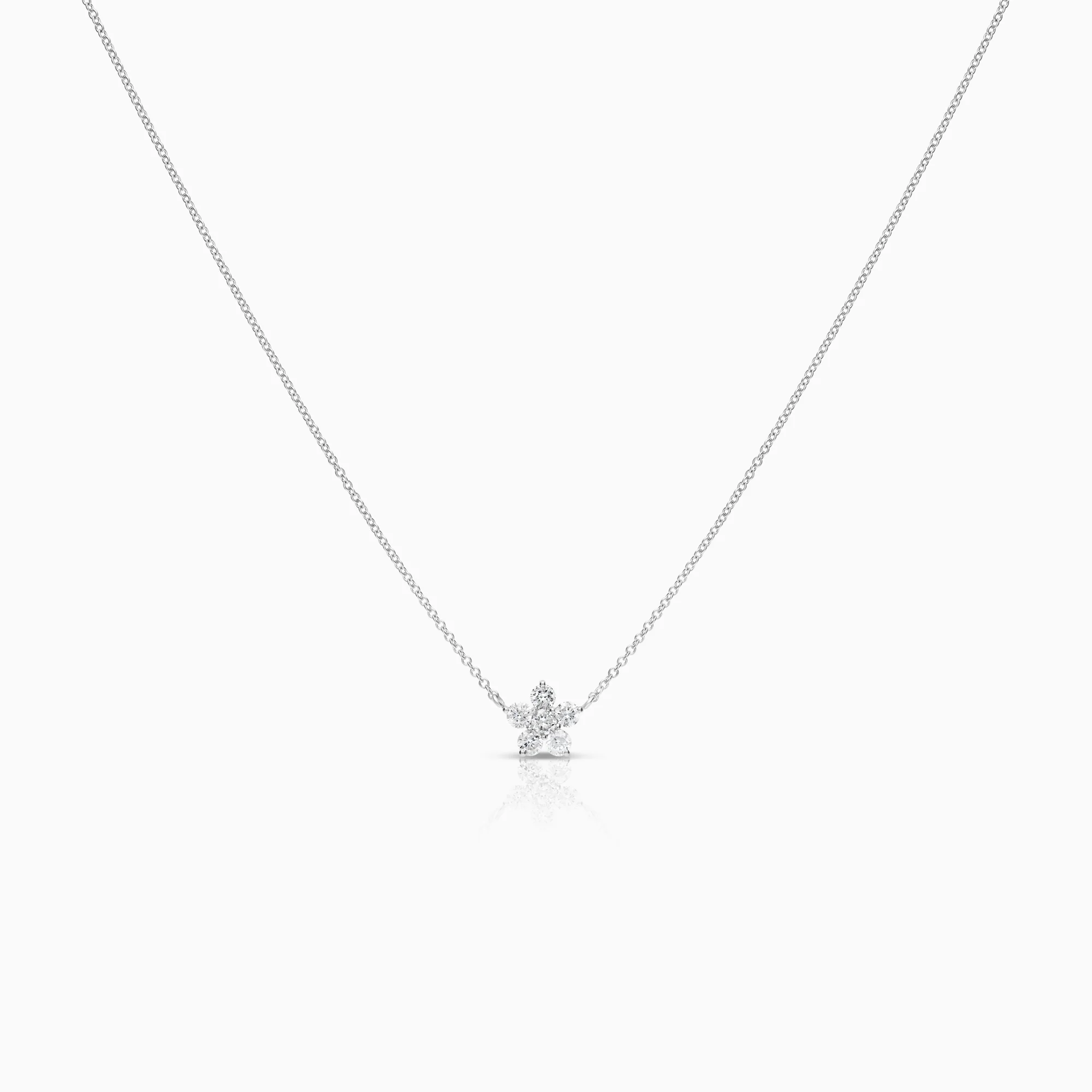 Necklace with diamond pendant 1.67g 18K white gold