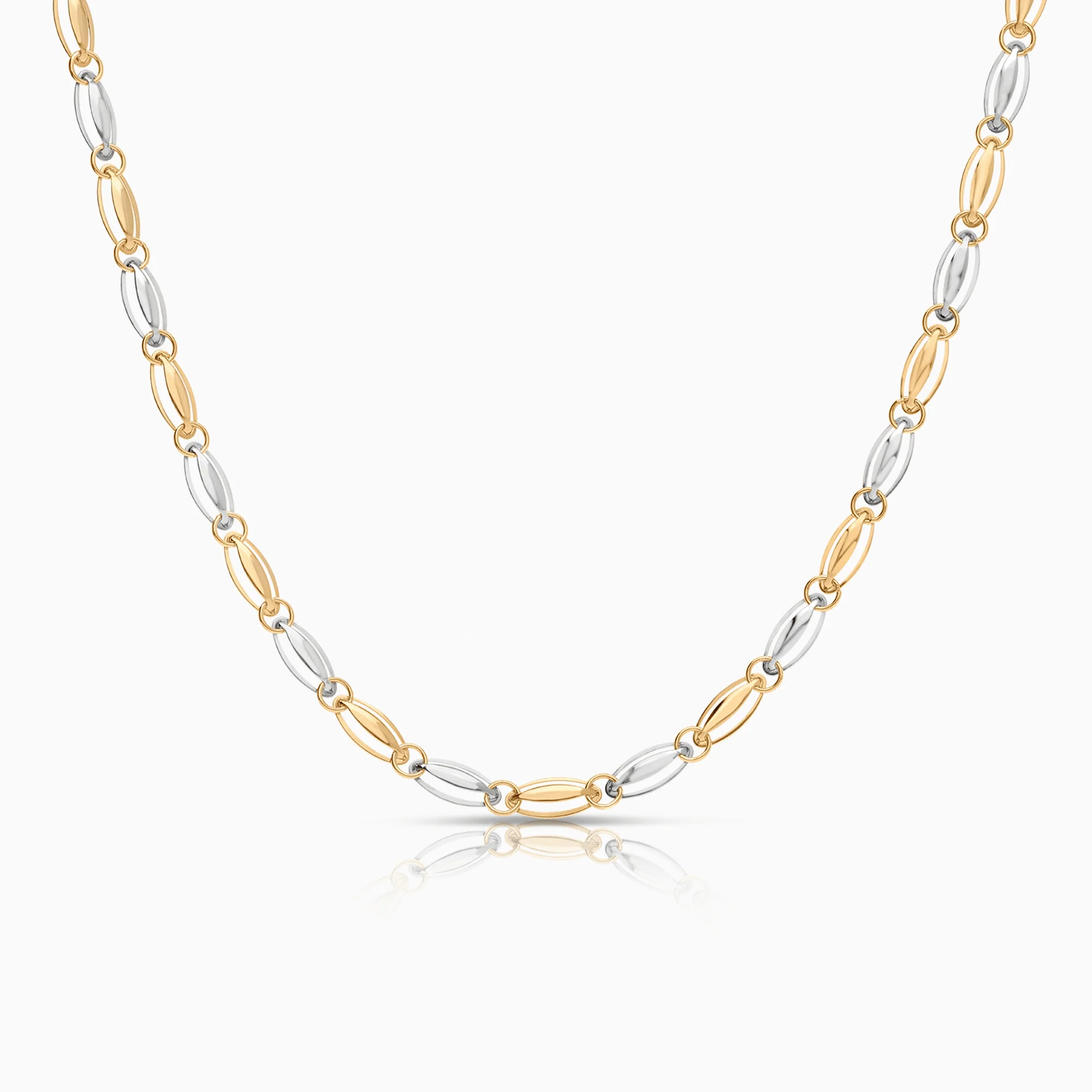 Gold necklace 9.28g 18K white/yellow gold