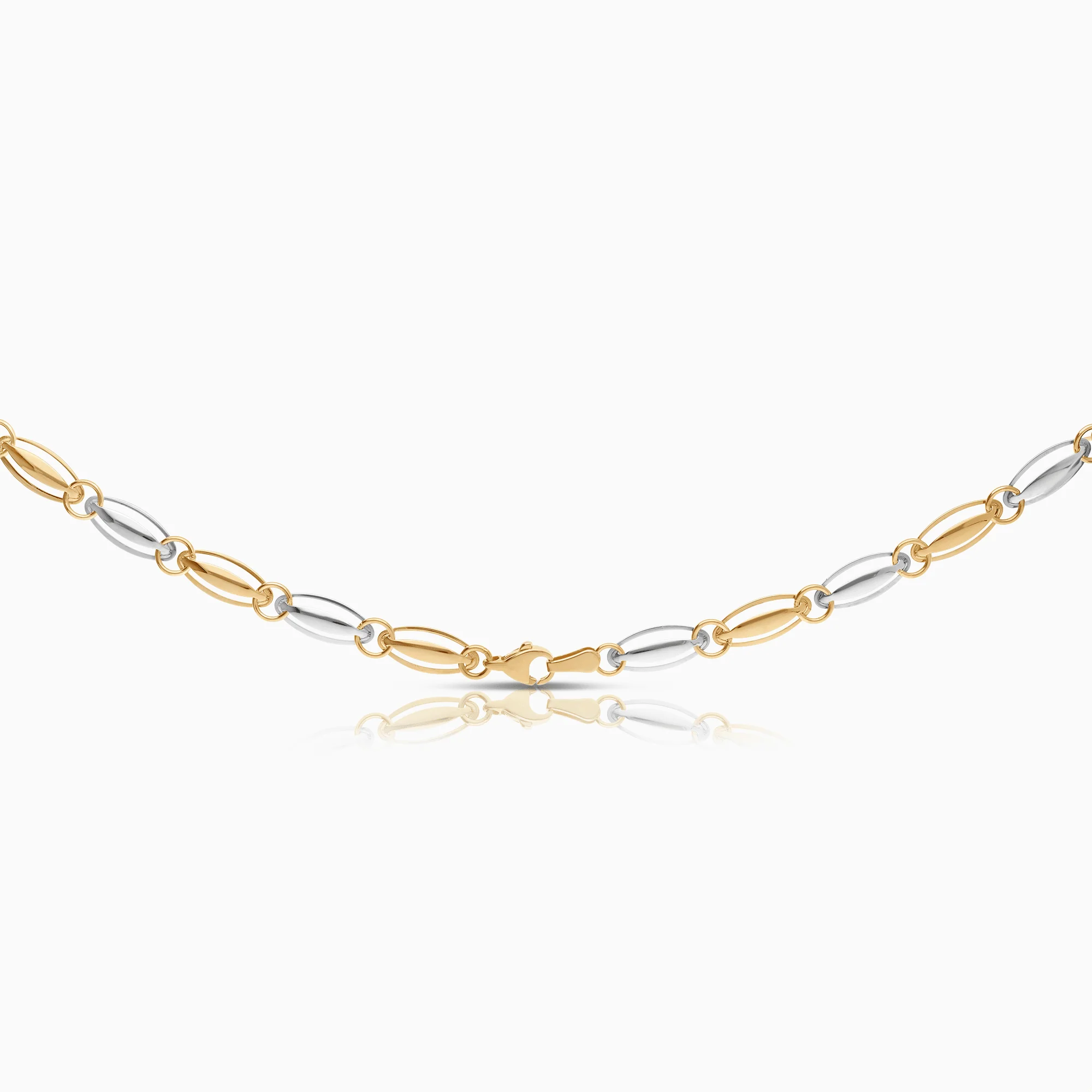 Gold necklace 9.28g 18K white/yellow gold - Image 2