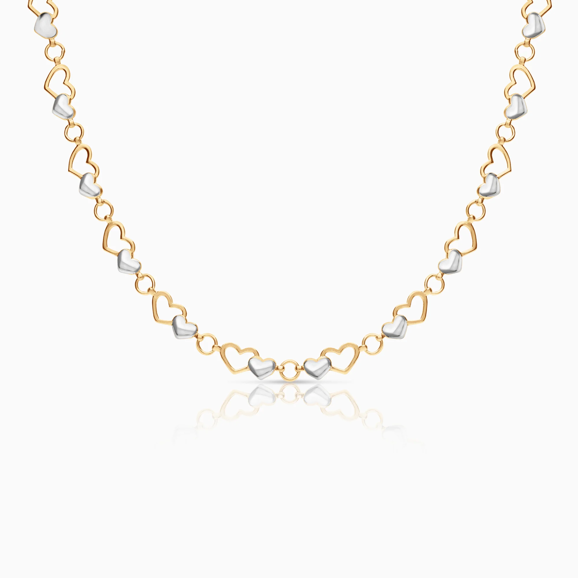 Gold necklace 9.86g 18K white/yellow gold