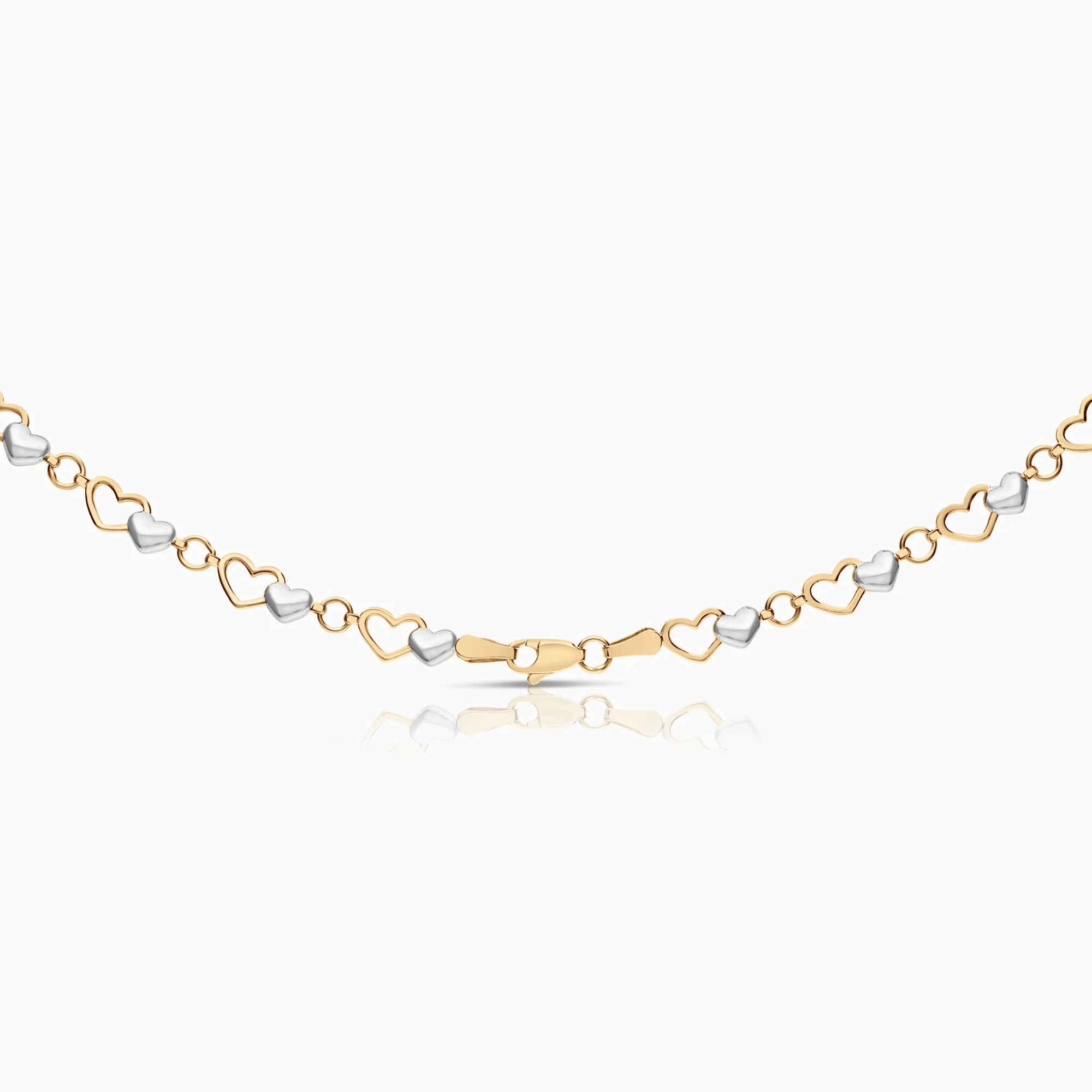 Gold necklace 9.86g 18K white/yellow gold - Image 2