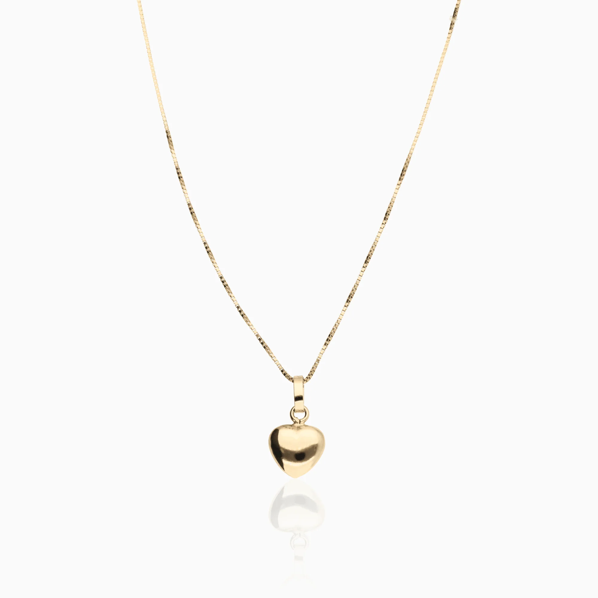 Gold necklace with heart pendant 1.7g 18K