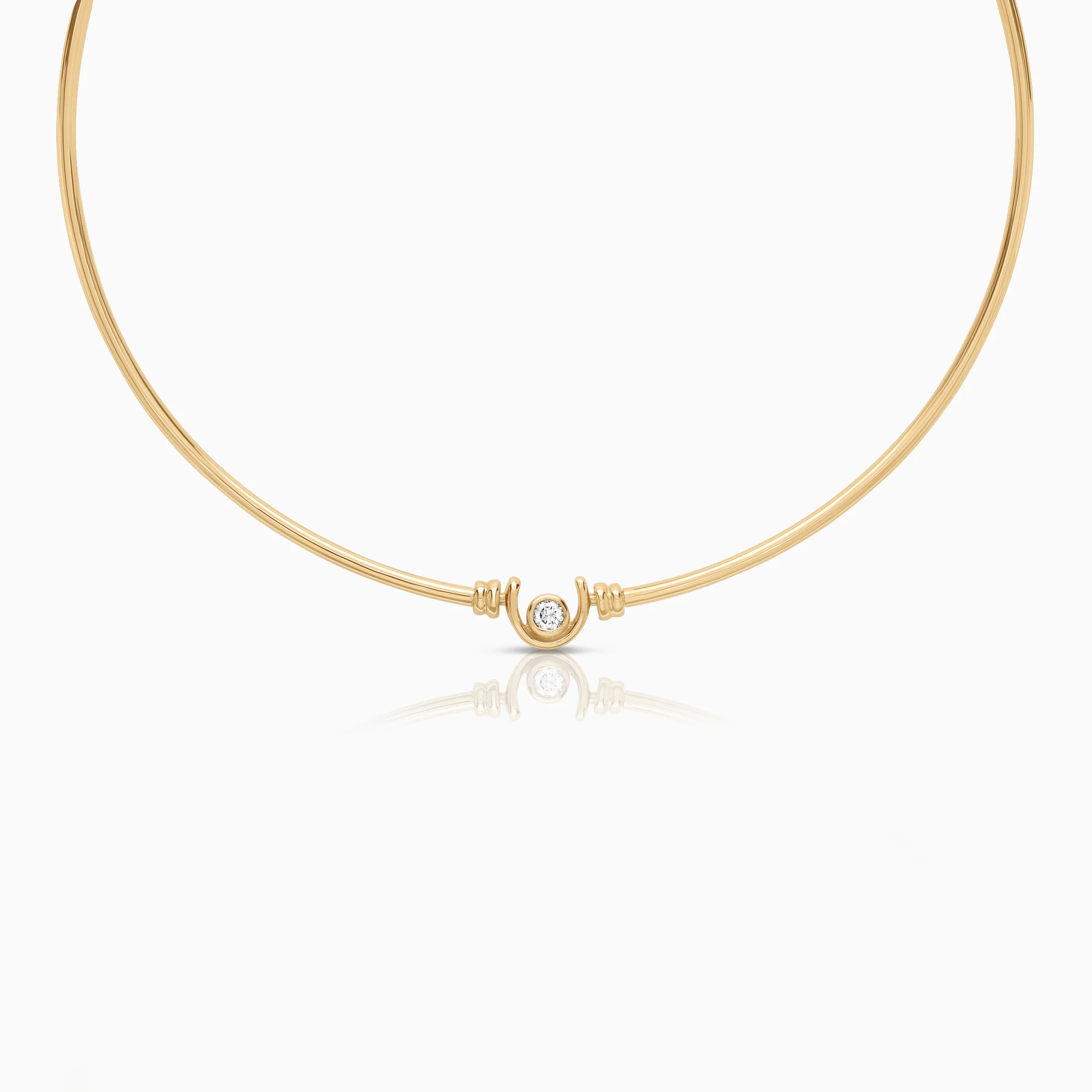 Gold necklace with diamond 0.25ct 14K gold
