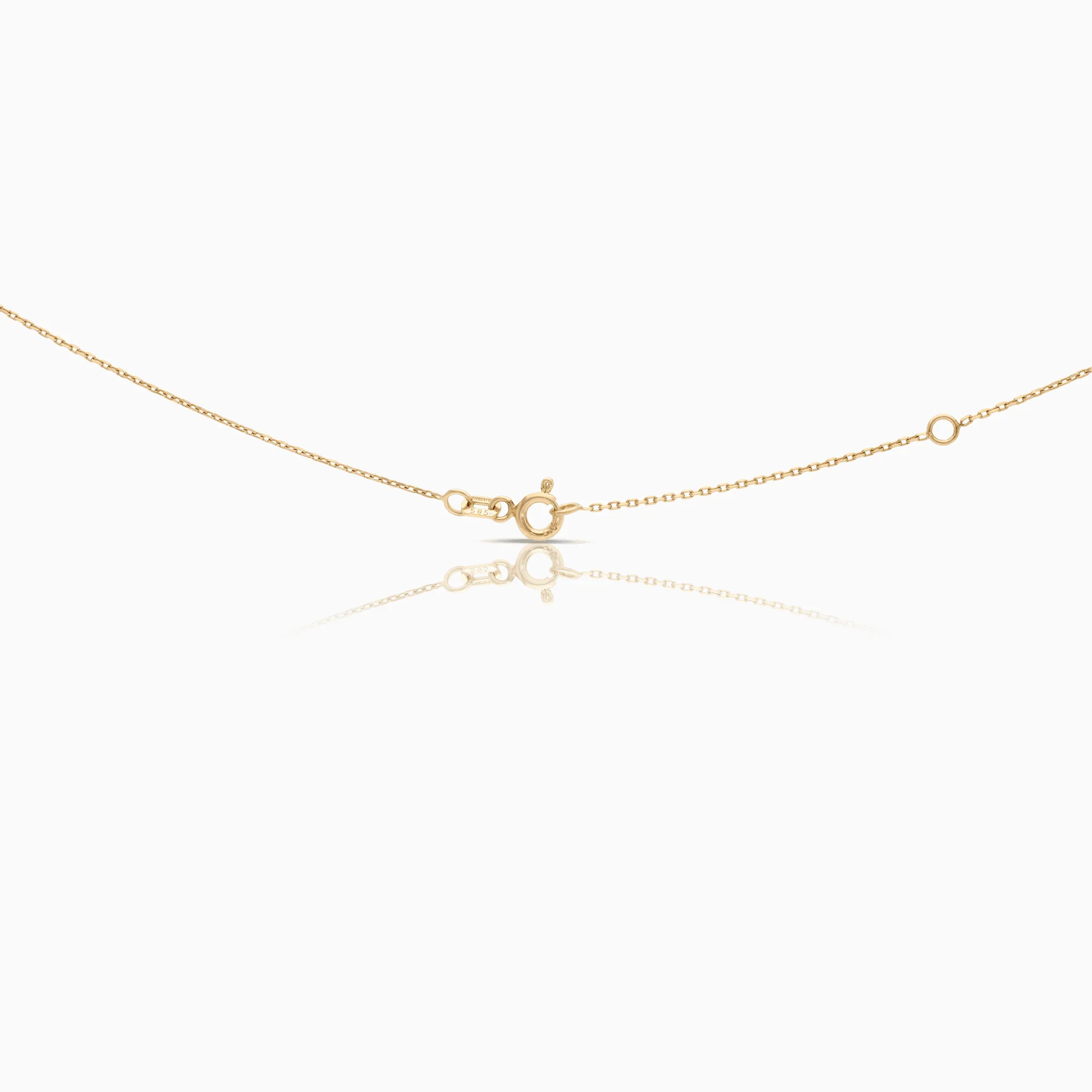 Gold necklace with diamond pendant 0.30ct 14K - Image 2