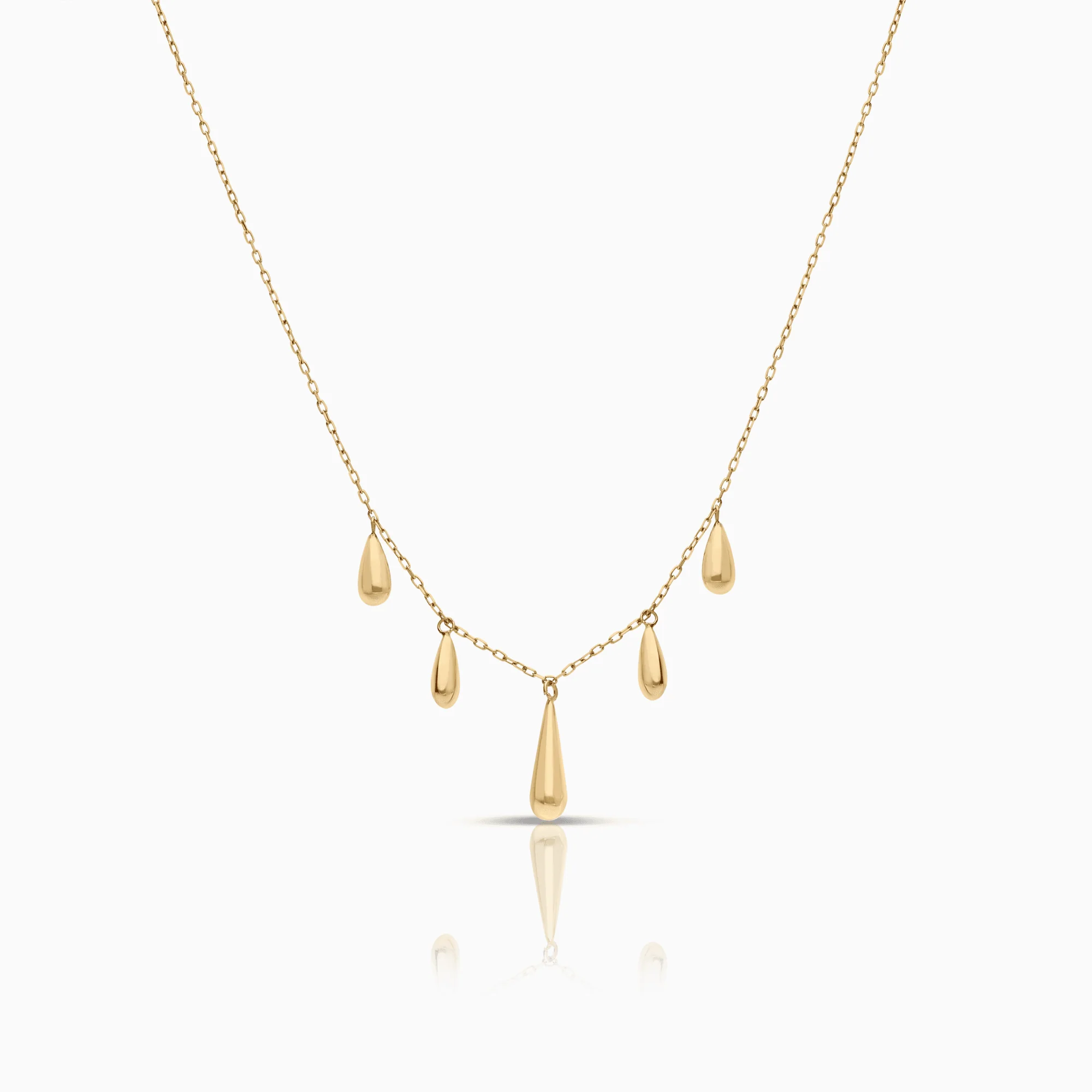 Gold necklace with drops 1.86g 18K gold