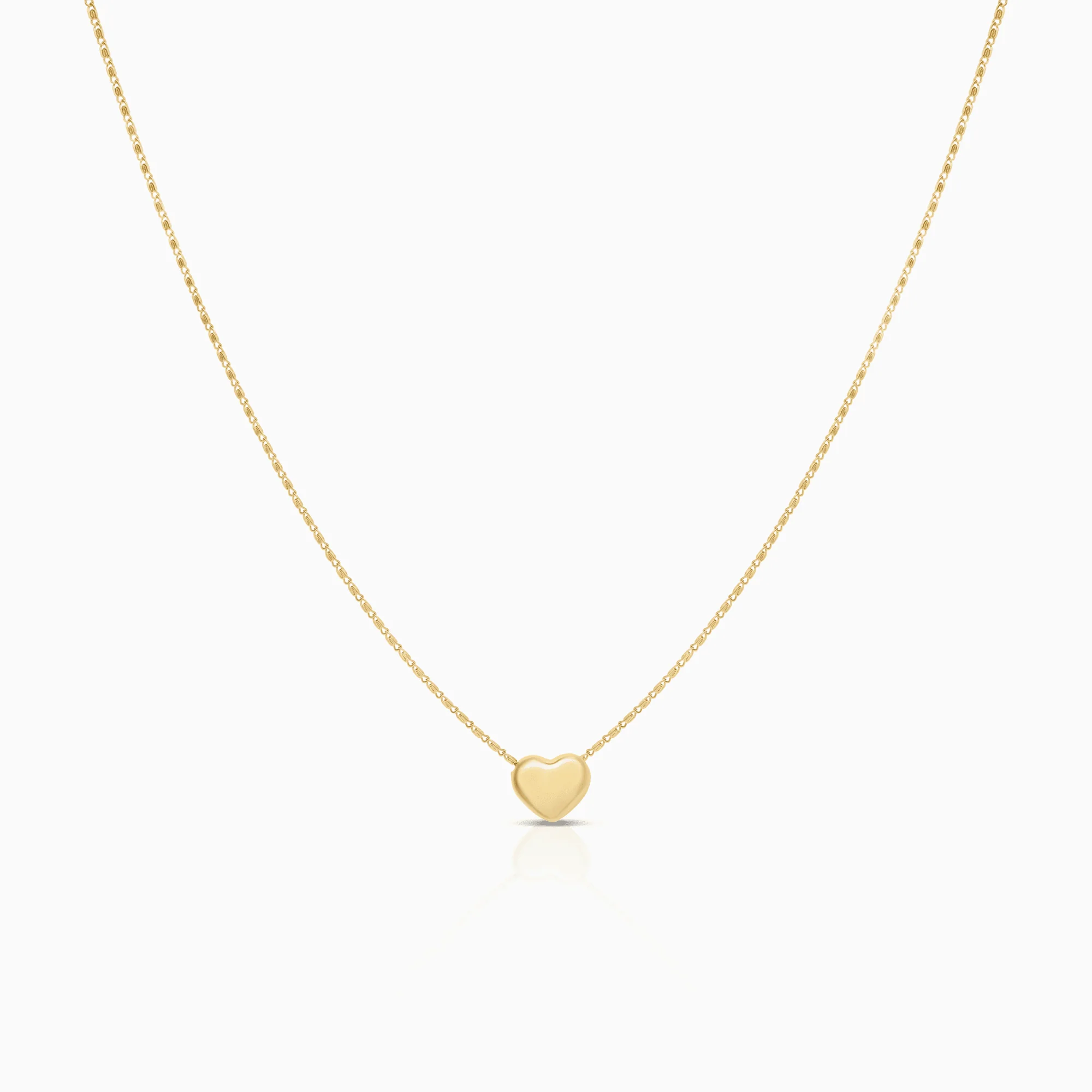 Gold necklace with heart pendant 3.25g 18K gold