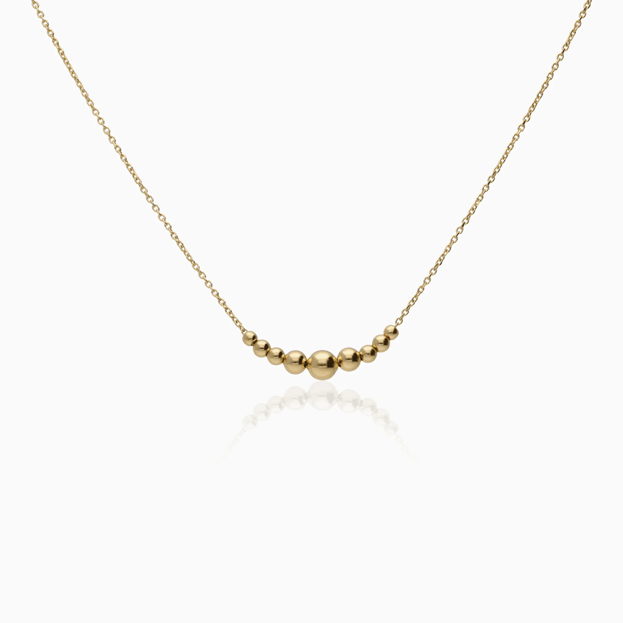 Gold necklace with ball pendant 3.35g 18K