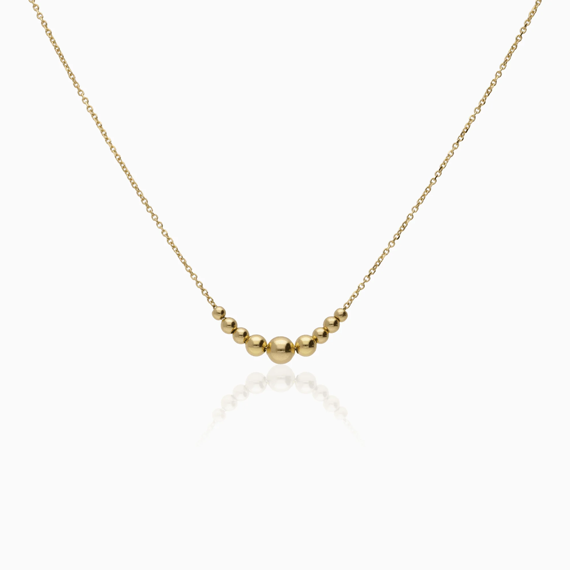 Gold Necklace with Beads 3.40g 18K Gold