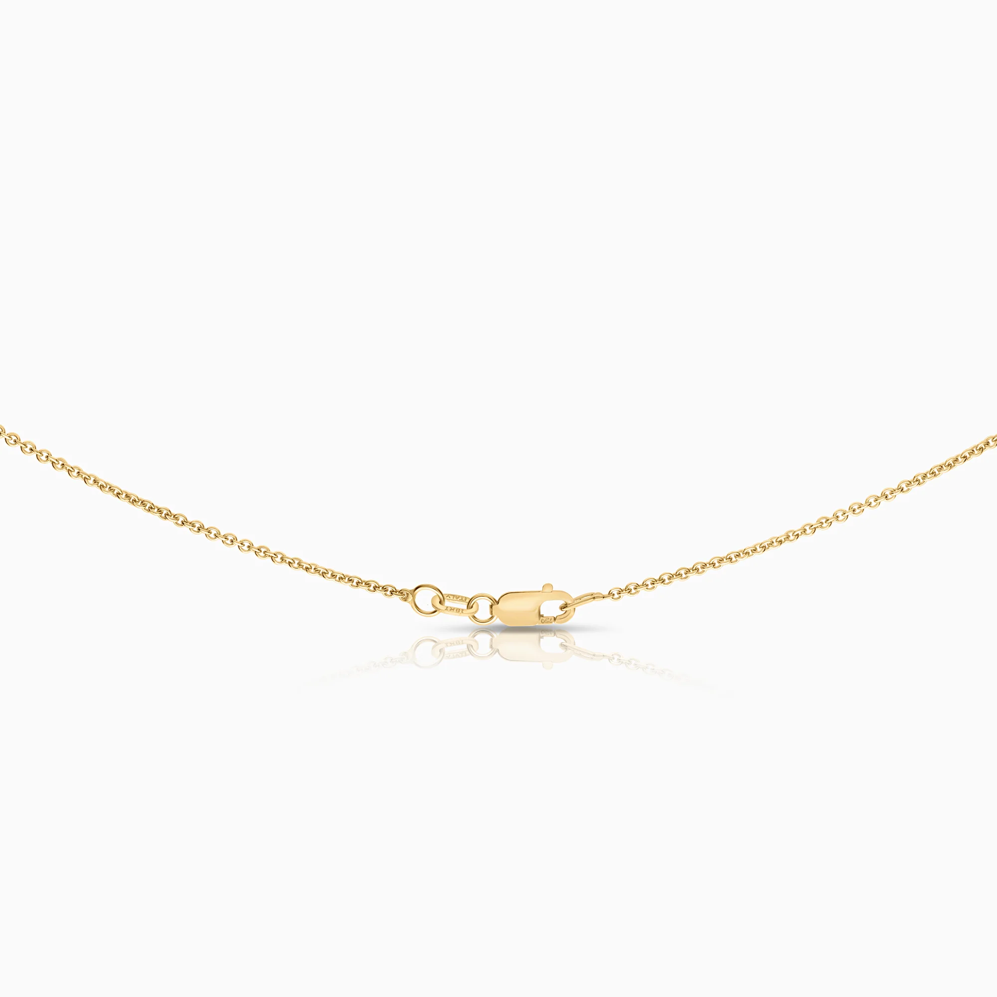 Gold necklace with solitaire pendant diamond 0.50ct 18K gold - Image 2
