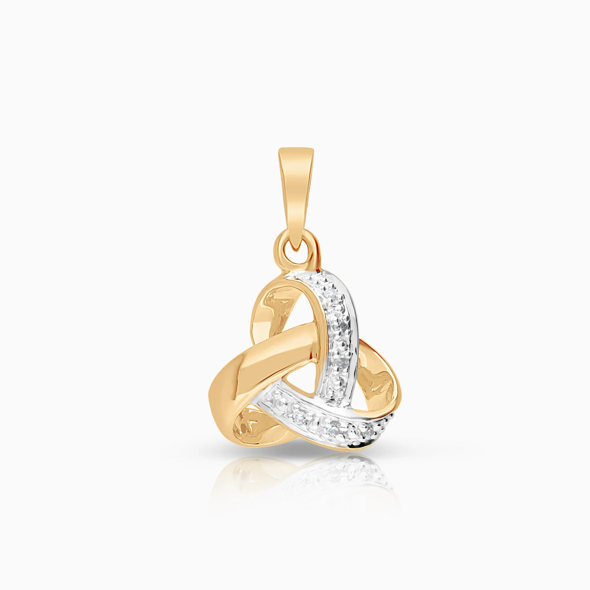 Gold pendant 0.02ct 18K gold