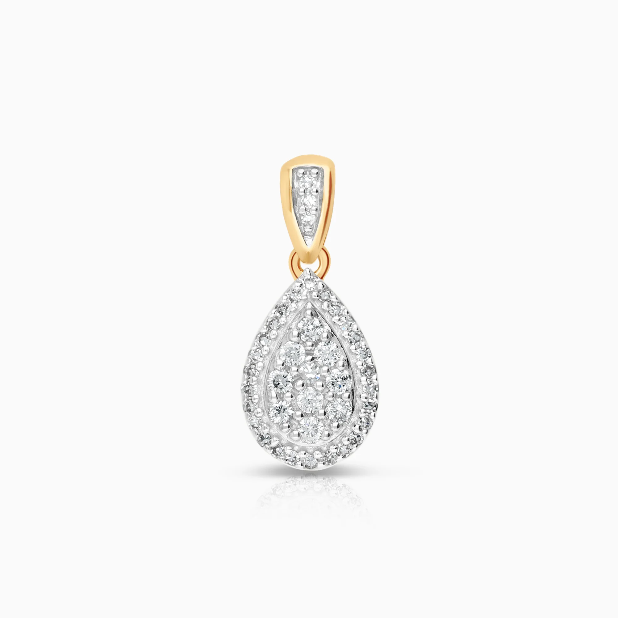 Gold pendant 0.10ct 18K gold