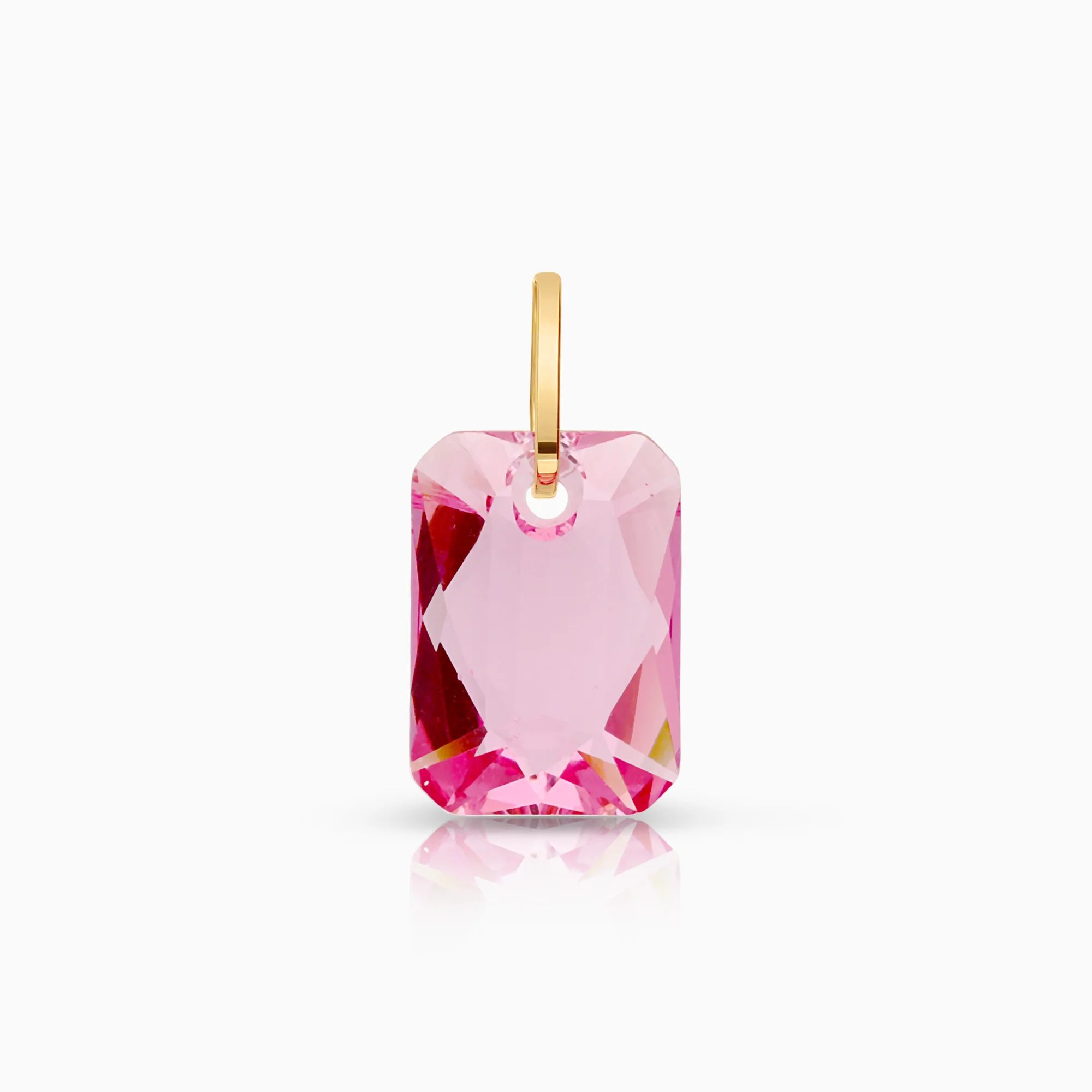 Pendant with red stone 0.80g 18K gold