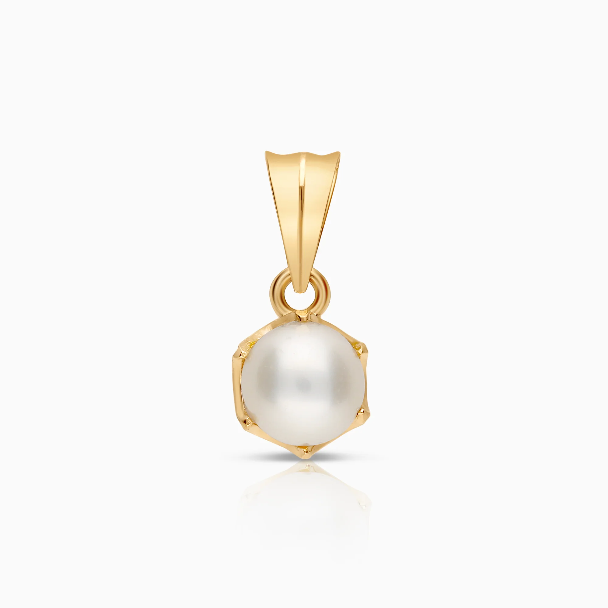 Pendant with pearl 1.01g 14K gold
