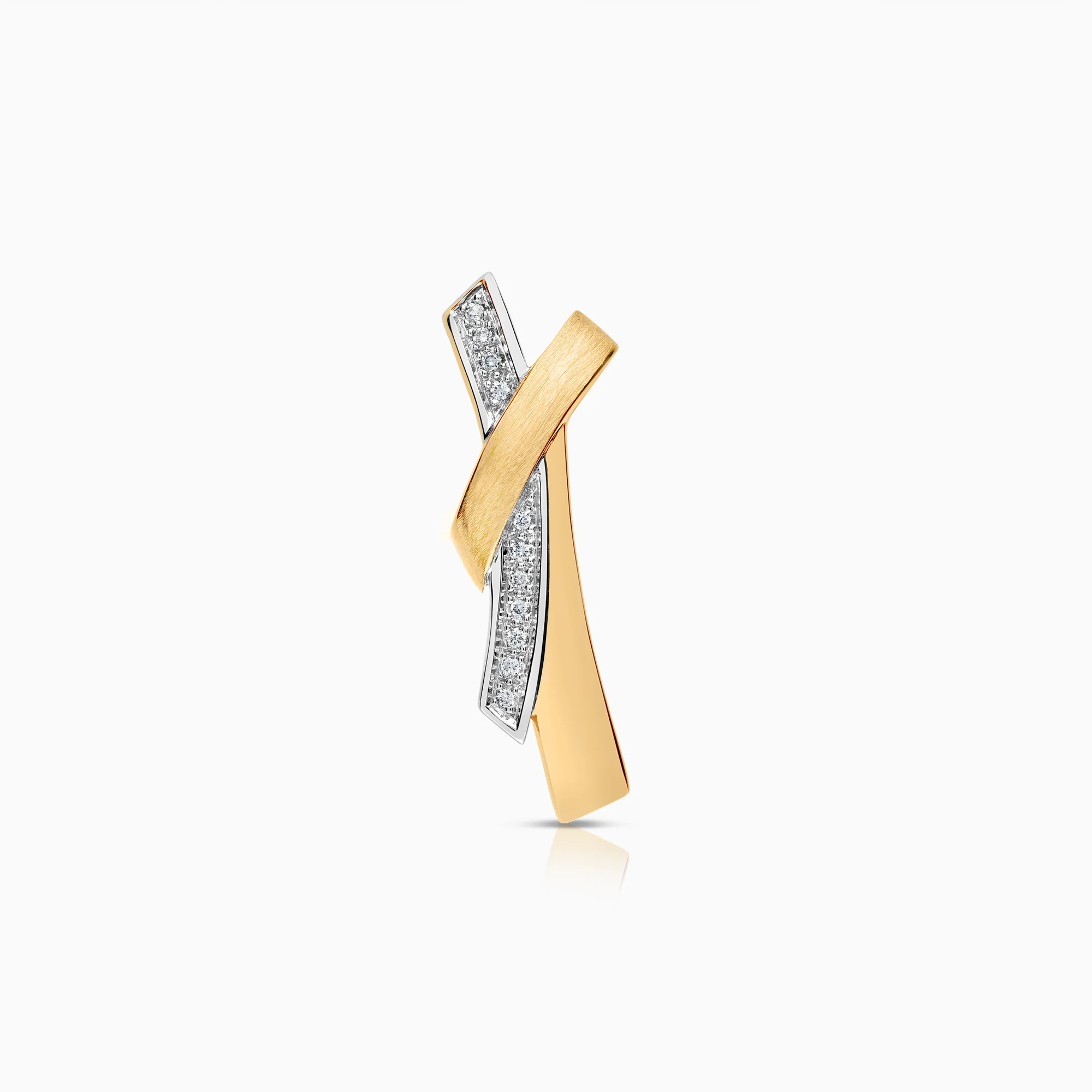 Diamond pendant 0.08ct 18K gold