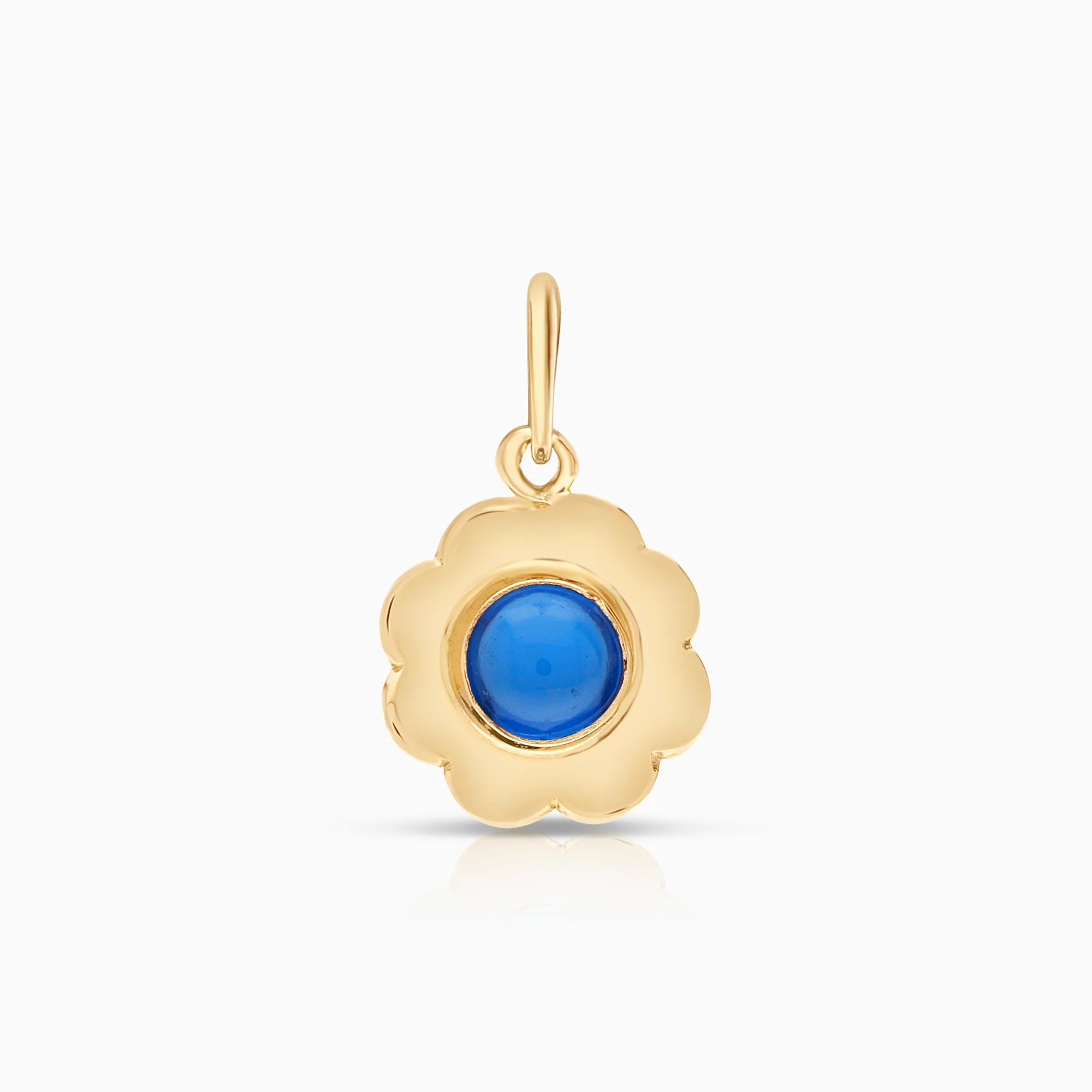 Gold pendant blue stone 0.49g 18K gold