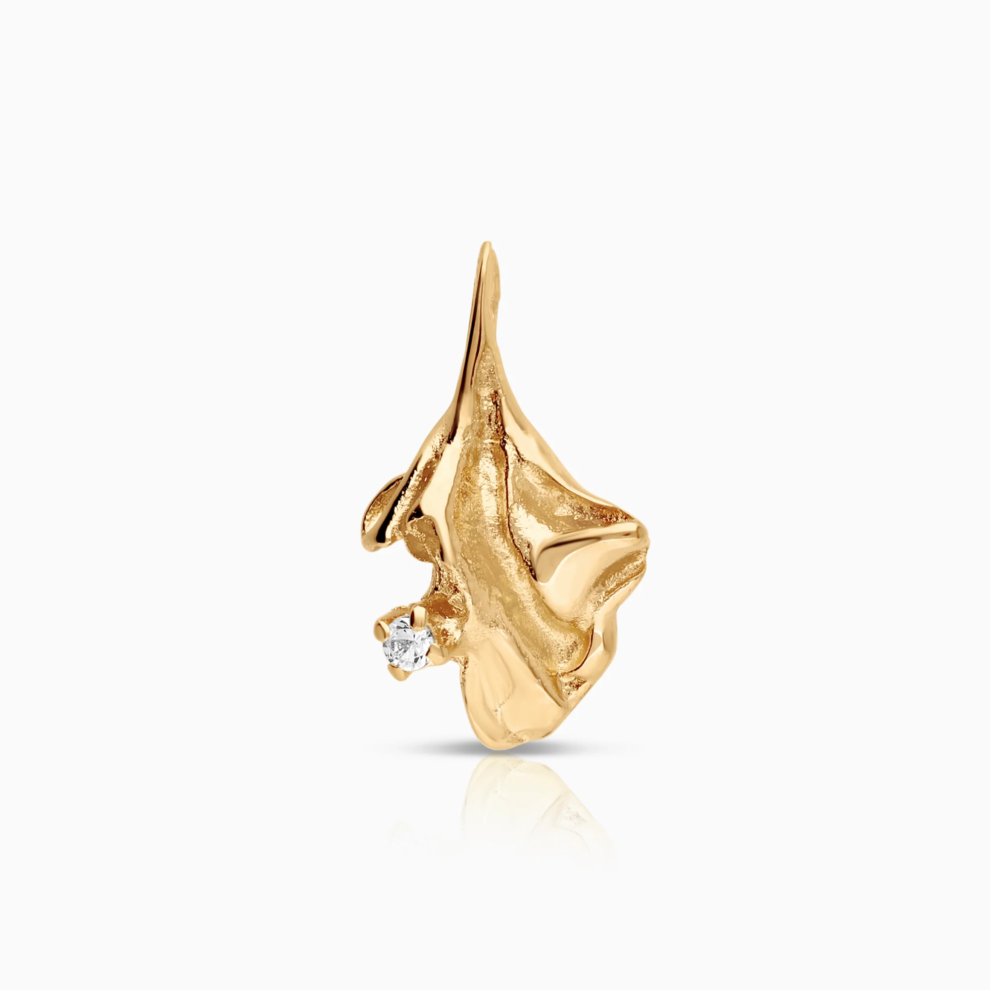 Gold pendant cubic zirconia 1.48g 18K gold