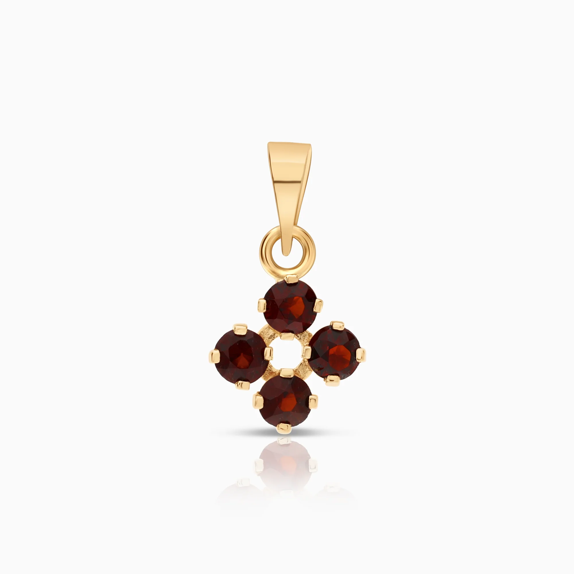 Gold pendant garnets 0.56g 18K gold