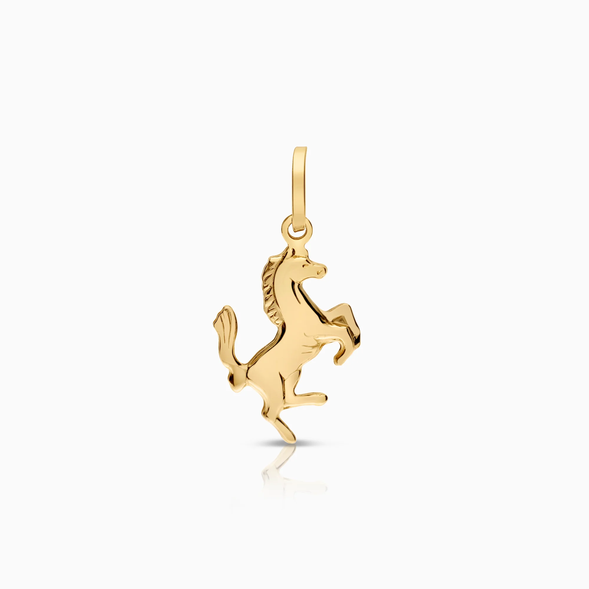 Gold horse pendant 1.09g 18K gold