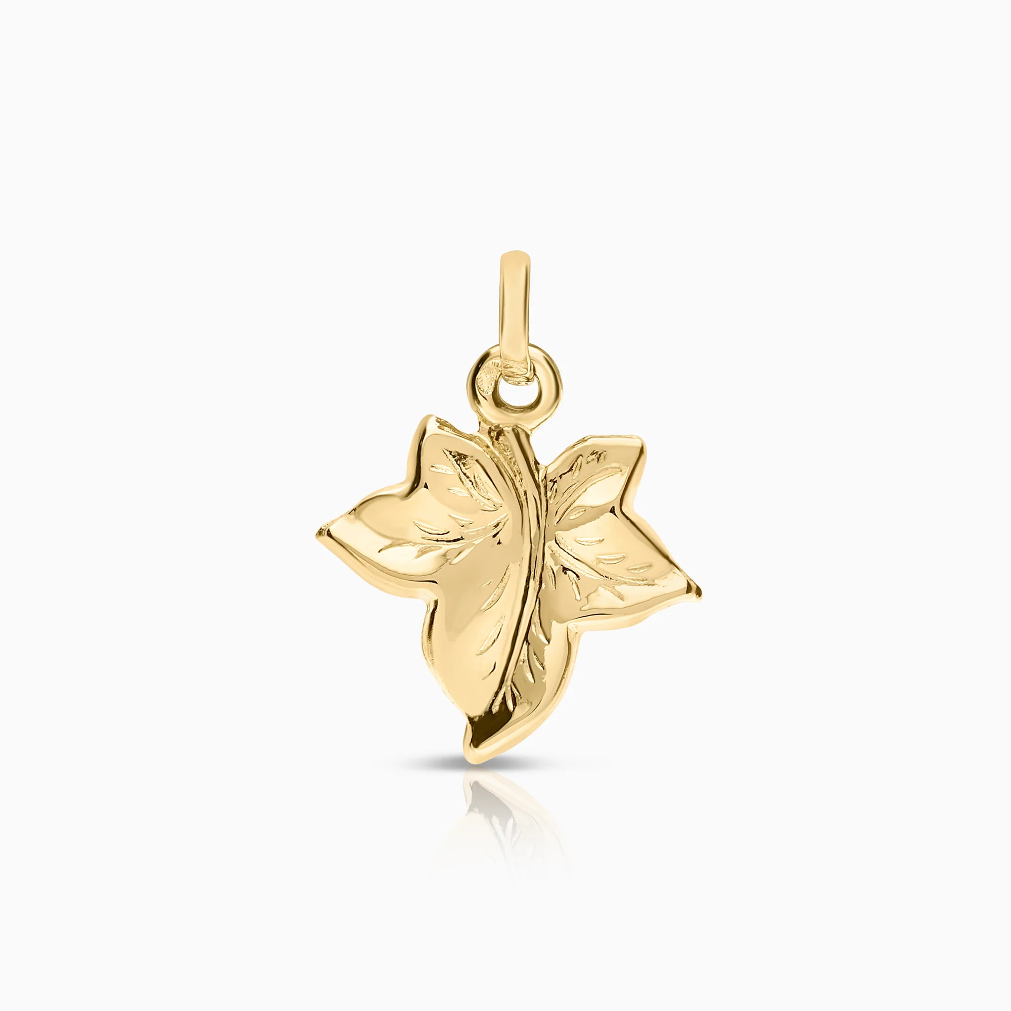 Gold leaf pendant 0.99g 18K gold