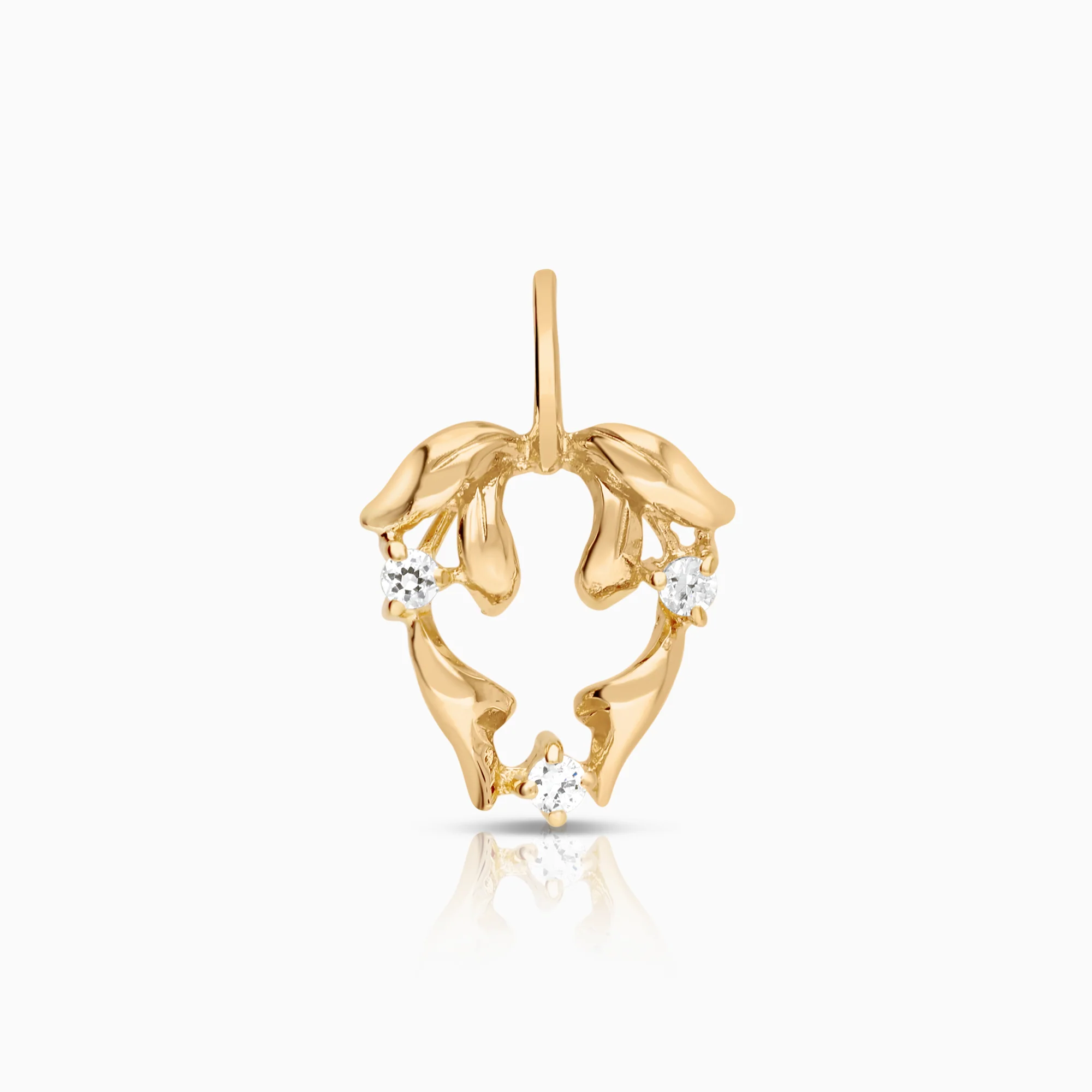 Gold pendant with cubic zirconia 1.09g 18K gold