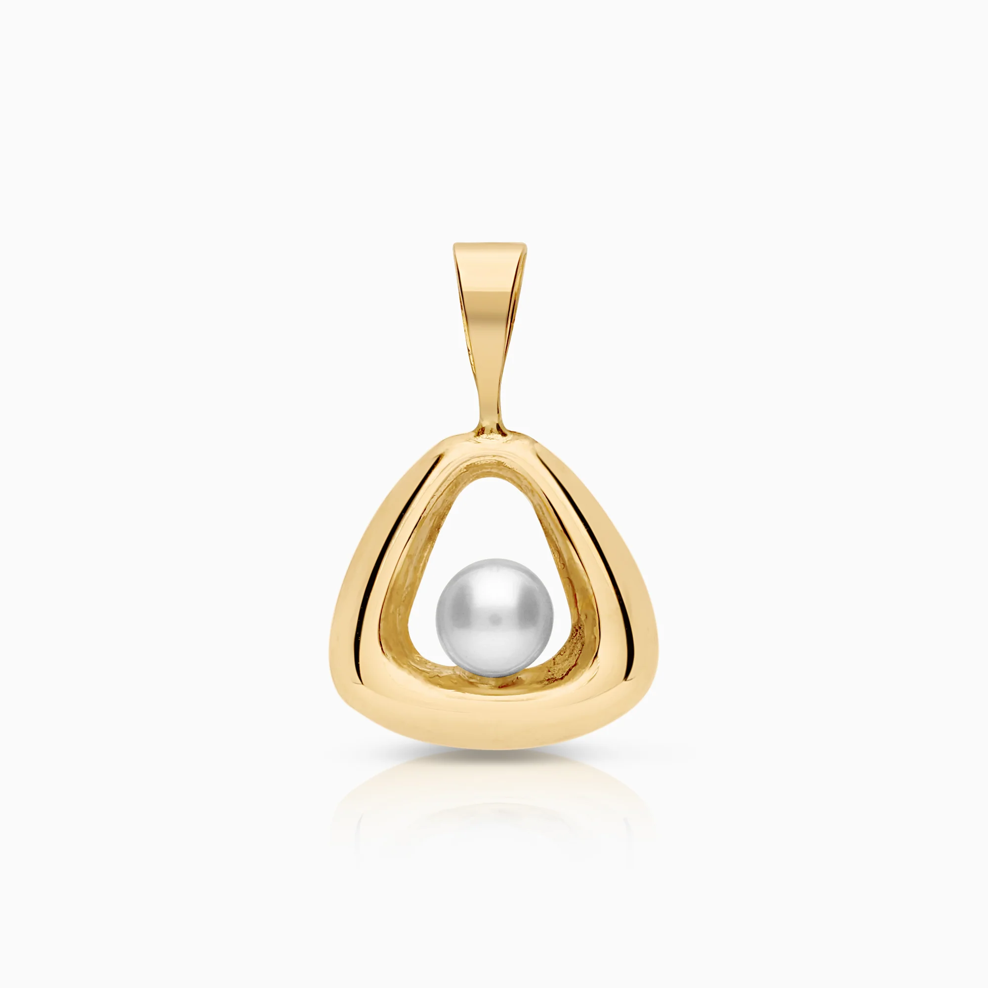 Gold pendant with cultured pearl 0.35g 18K gold