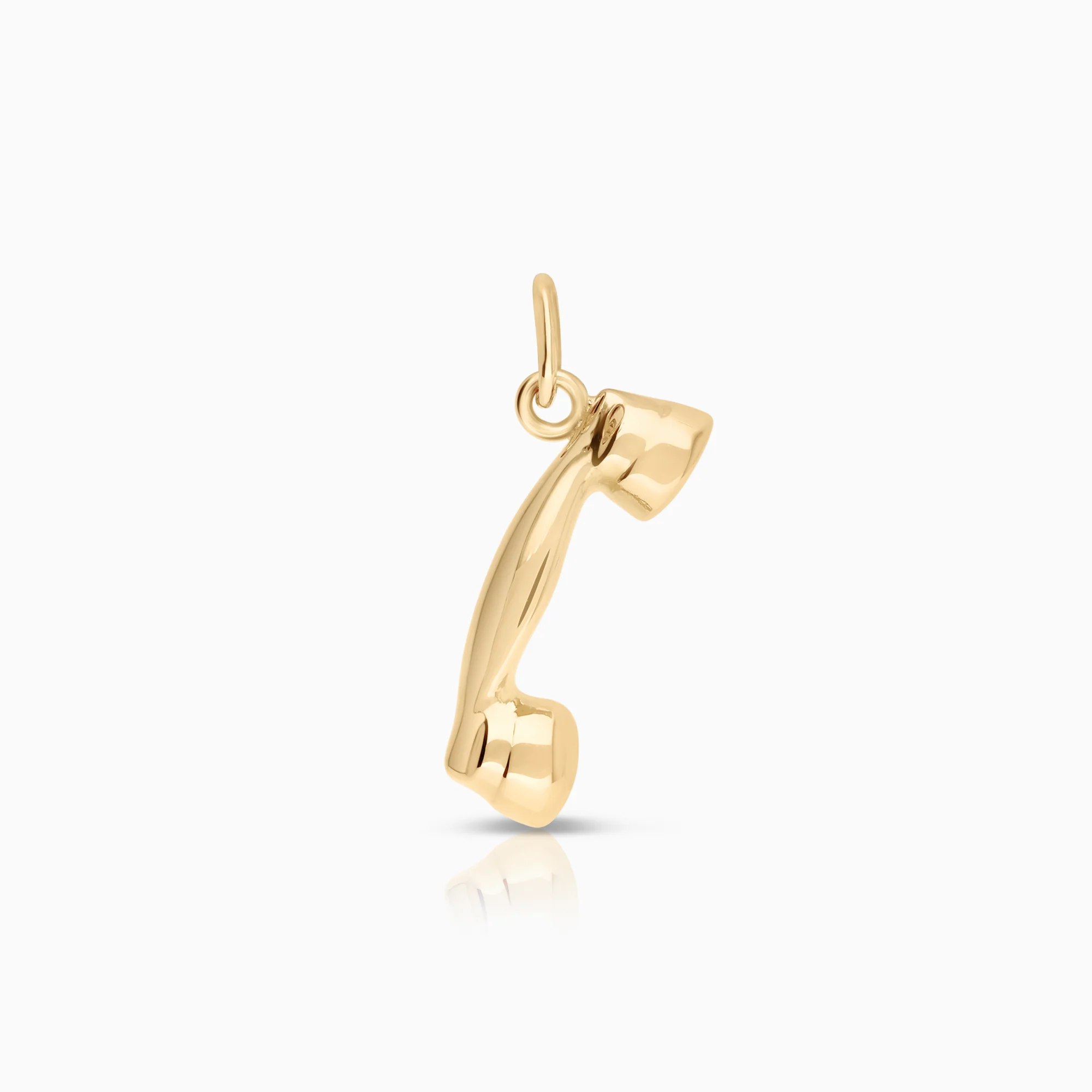 Gold telephone pendant 0.71g 18K gold