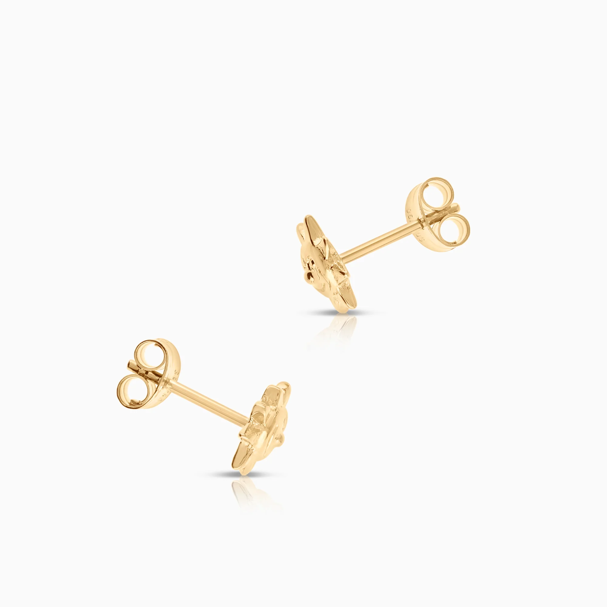 Gold earrings 1.14g 18K gold - Image 2