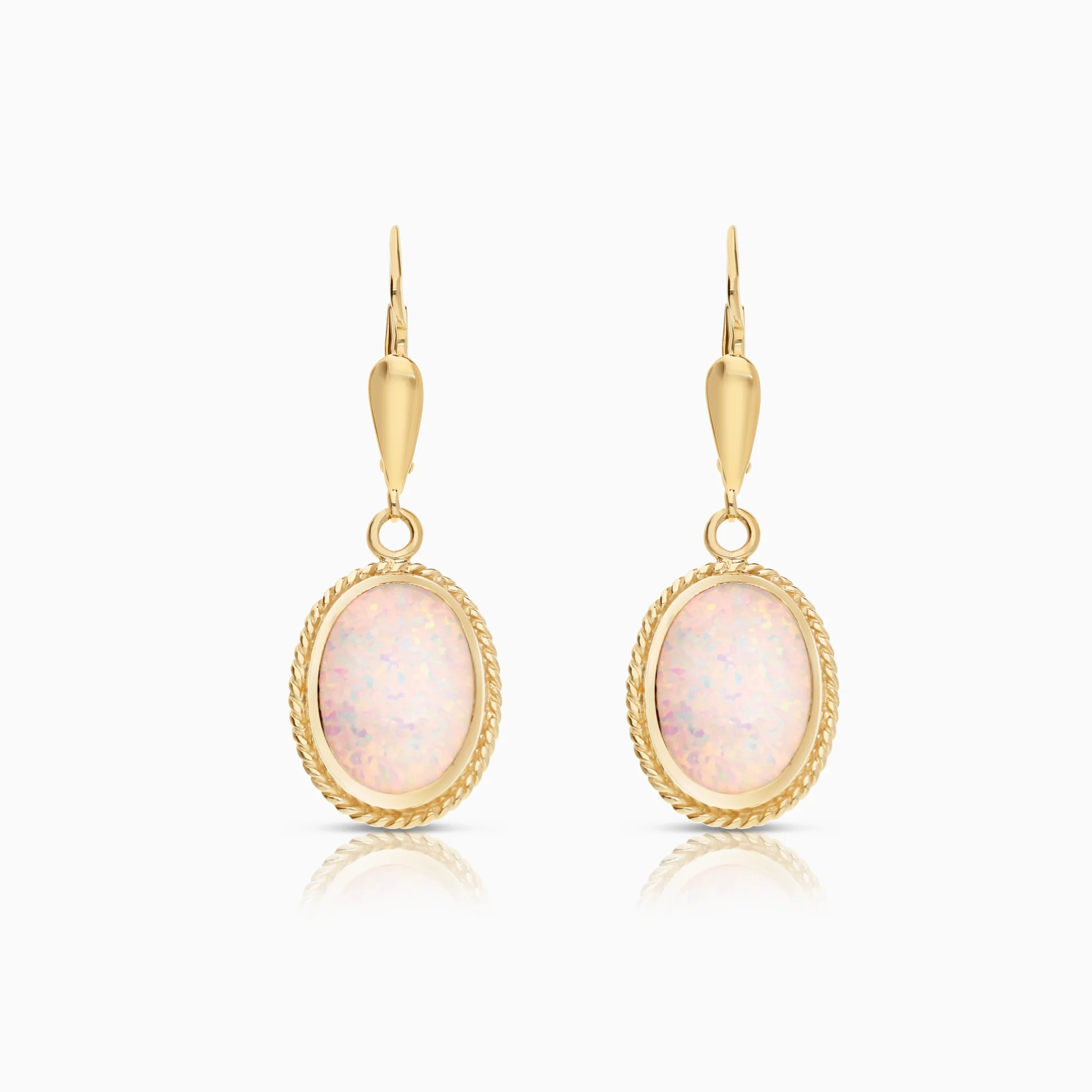 Gold earrings with opals 6.20g 14K gold