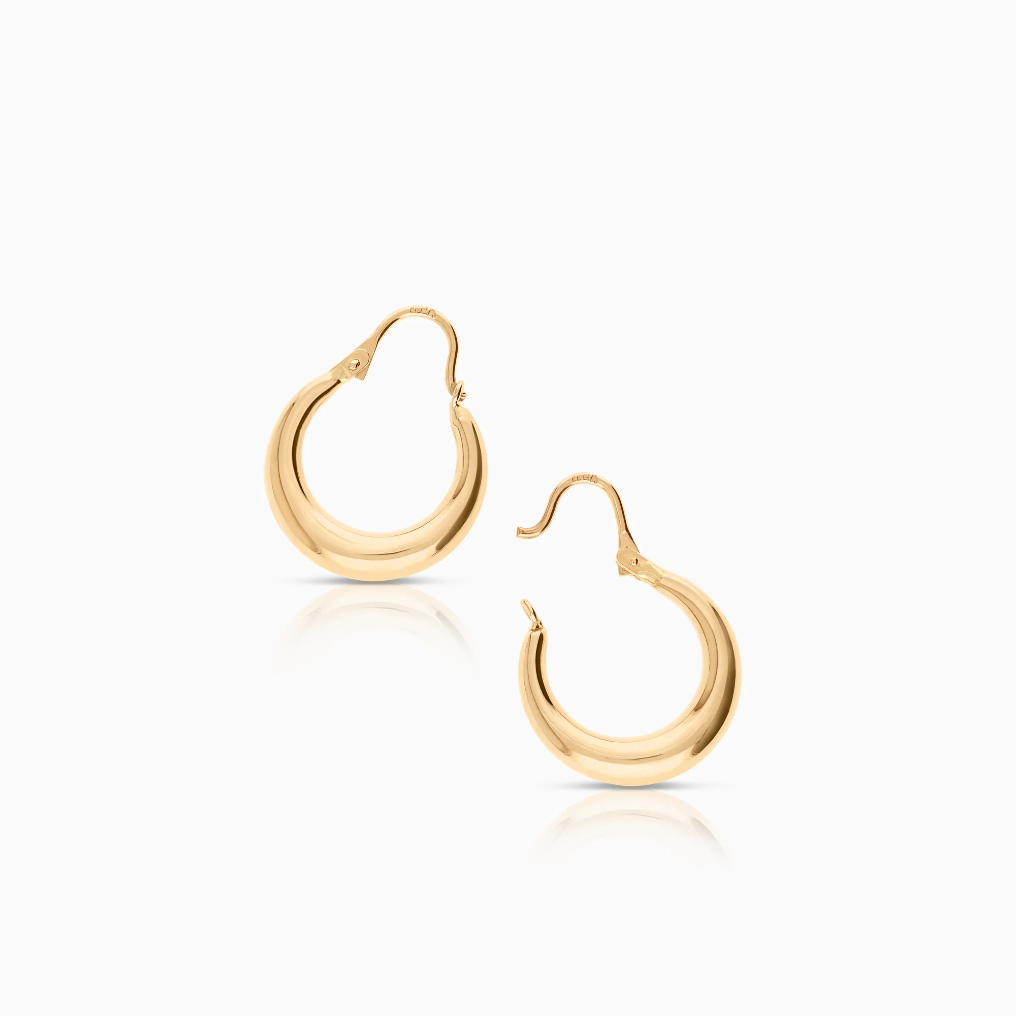 Gold hoop earrings 1.79g 18K gold - Image 2