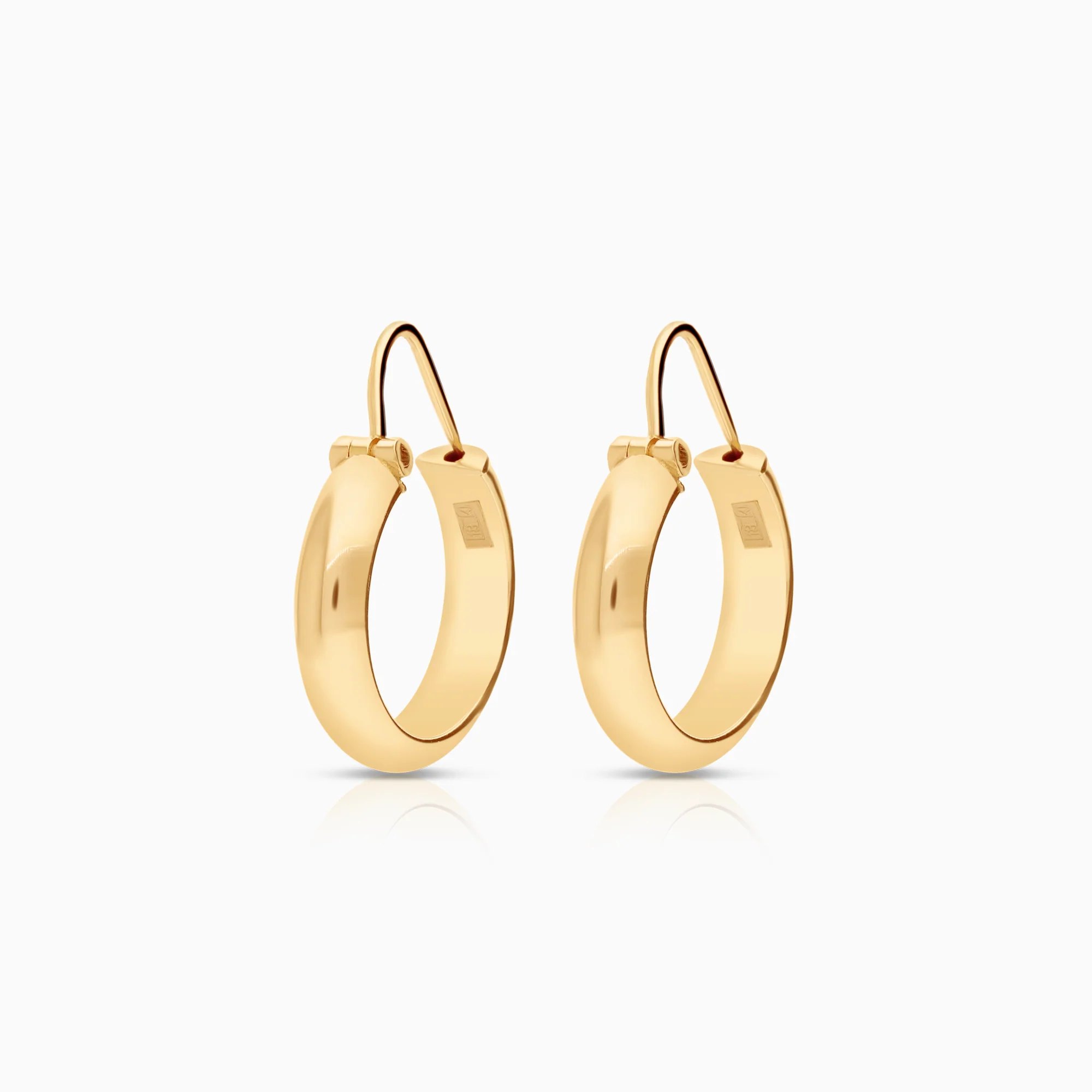 Gold hoop earrings 2.01g 18K gold
