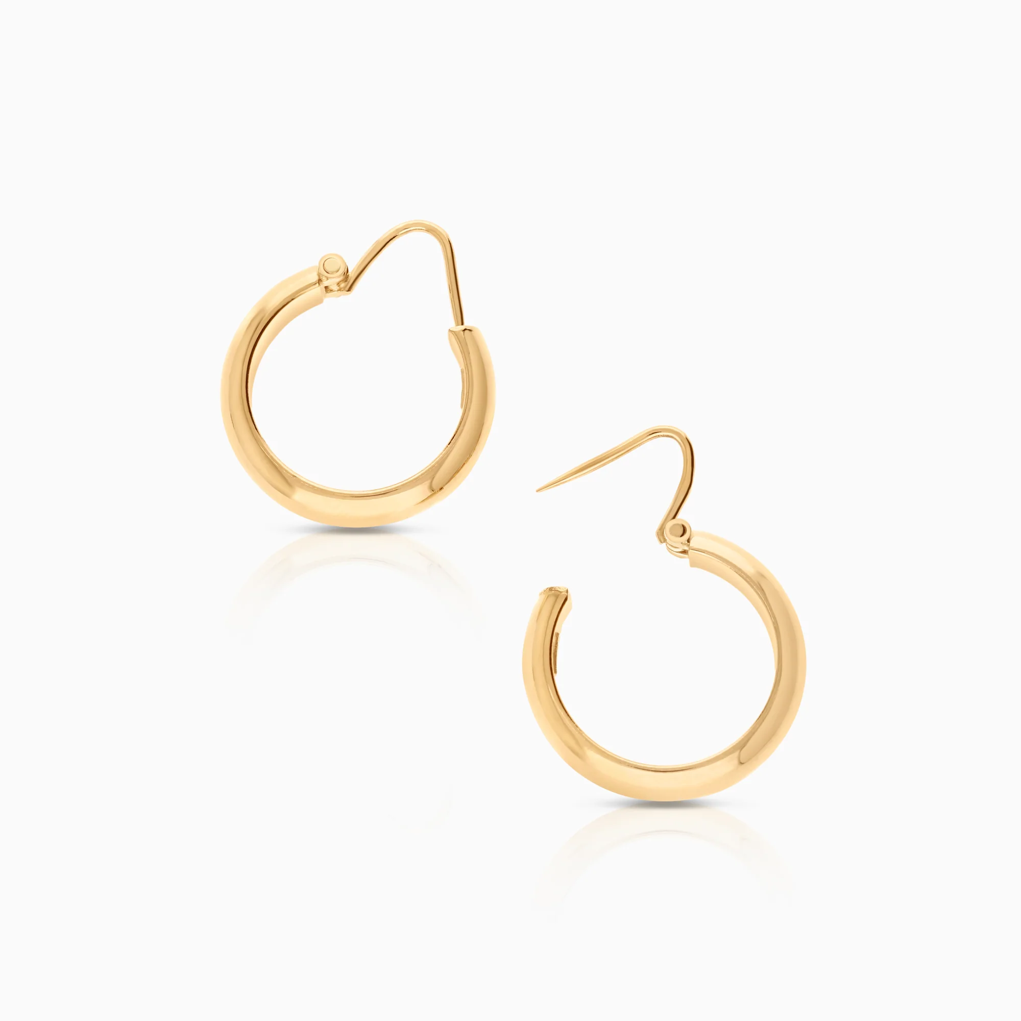 Gold hoop earrings 2.01g 18K gold - Image 2