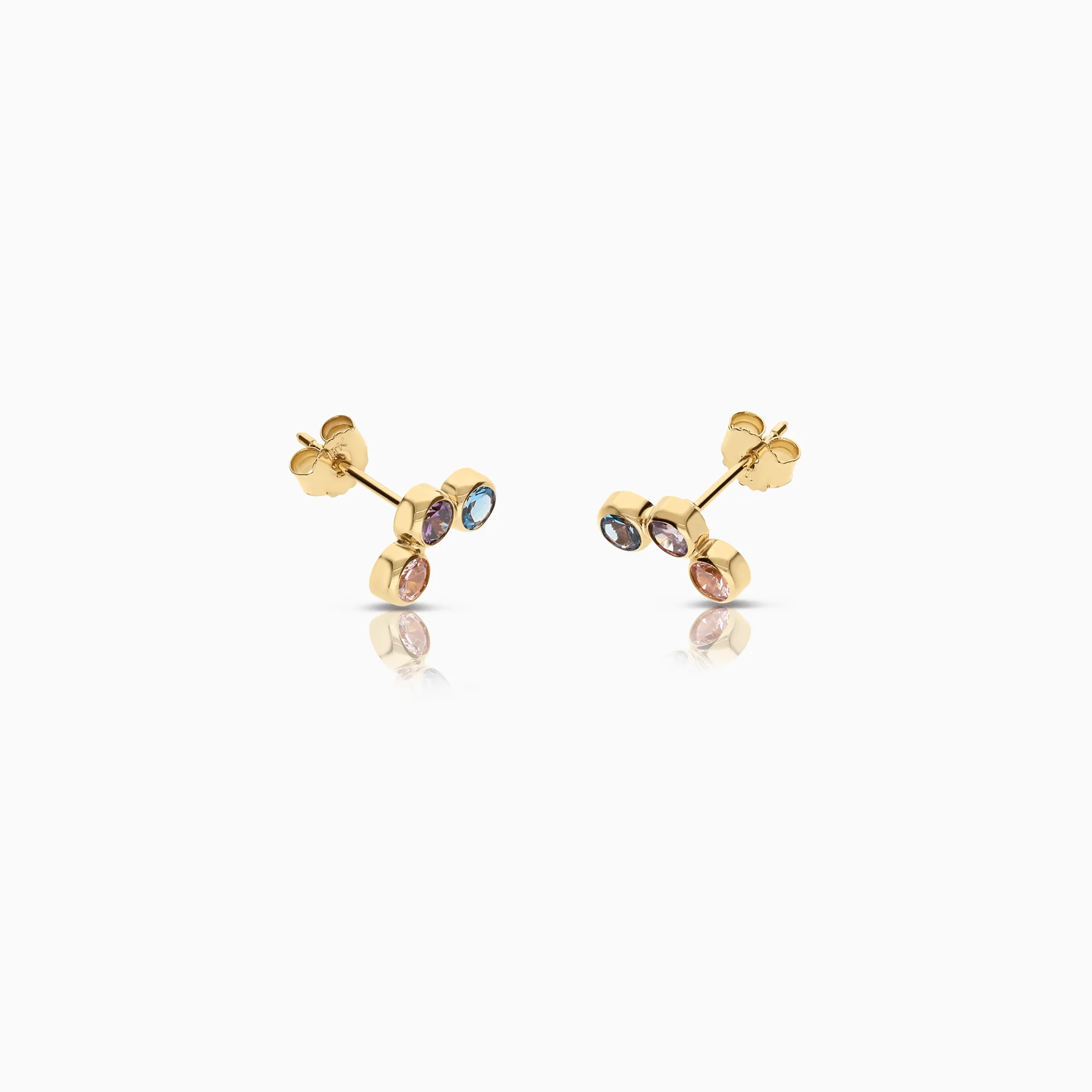 Gold earrings 0.83g 18K gold - Image 2
