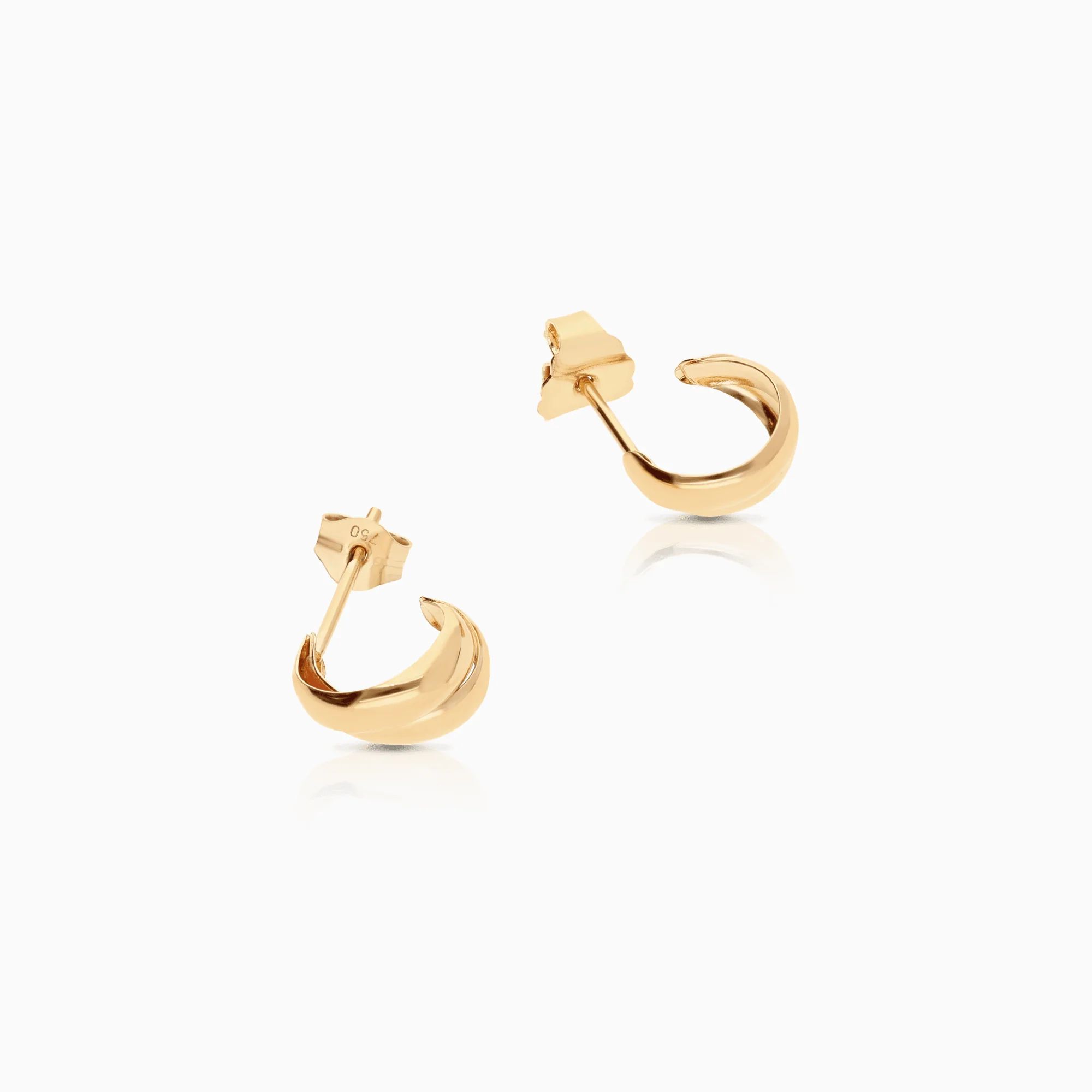 Gold earrings 0.88g 18K gold - Image 2