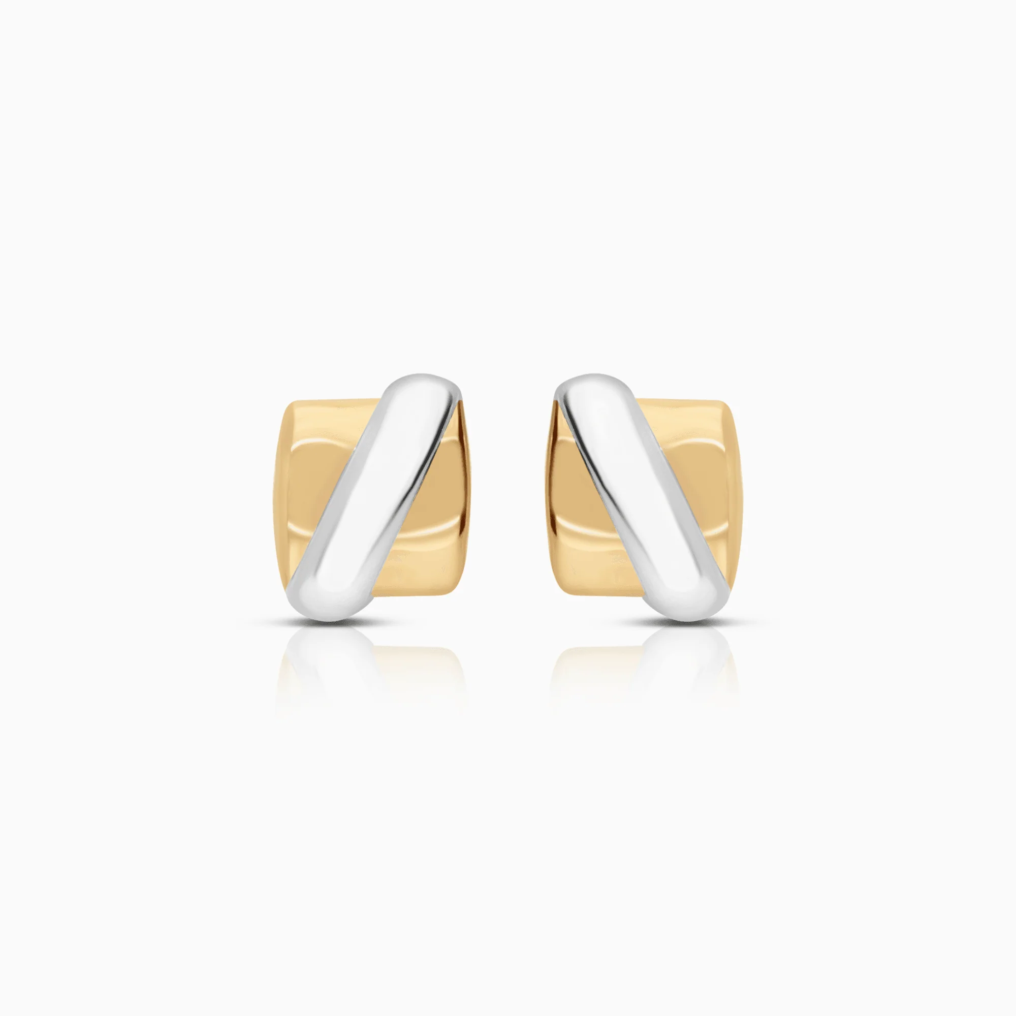 Gold earrings 0.94g 18K white gold/gold