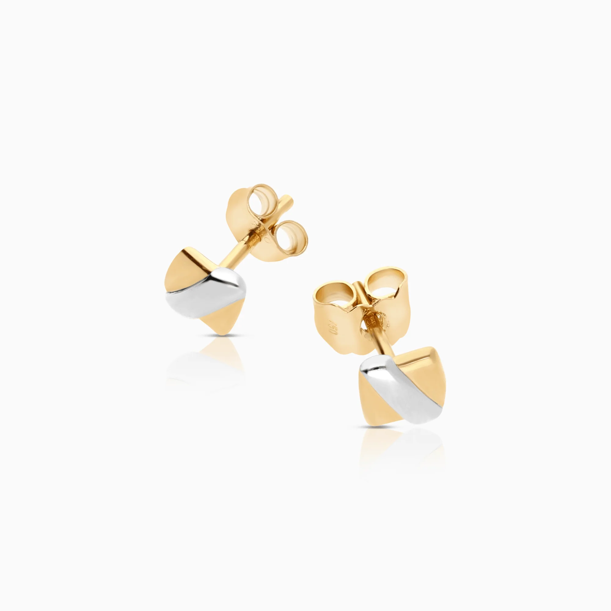 Gold earrings 0.94g 18K white gold/gold - Image 2