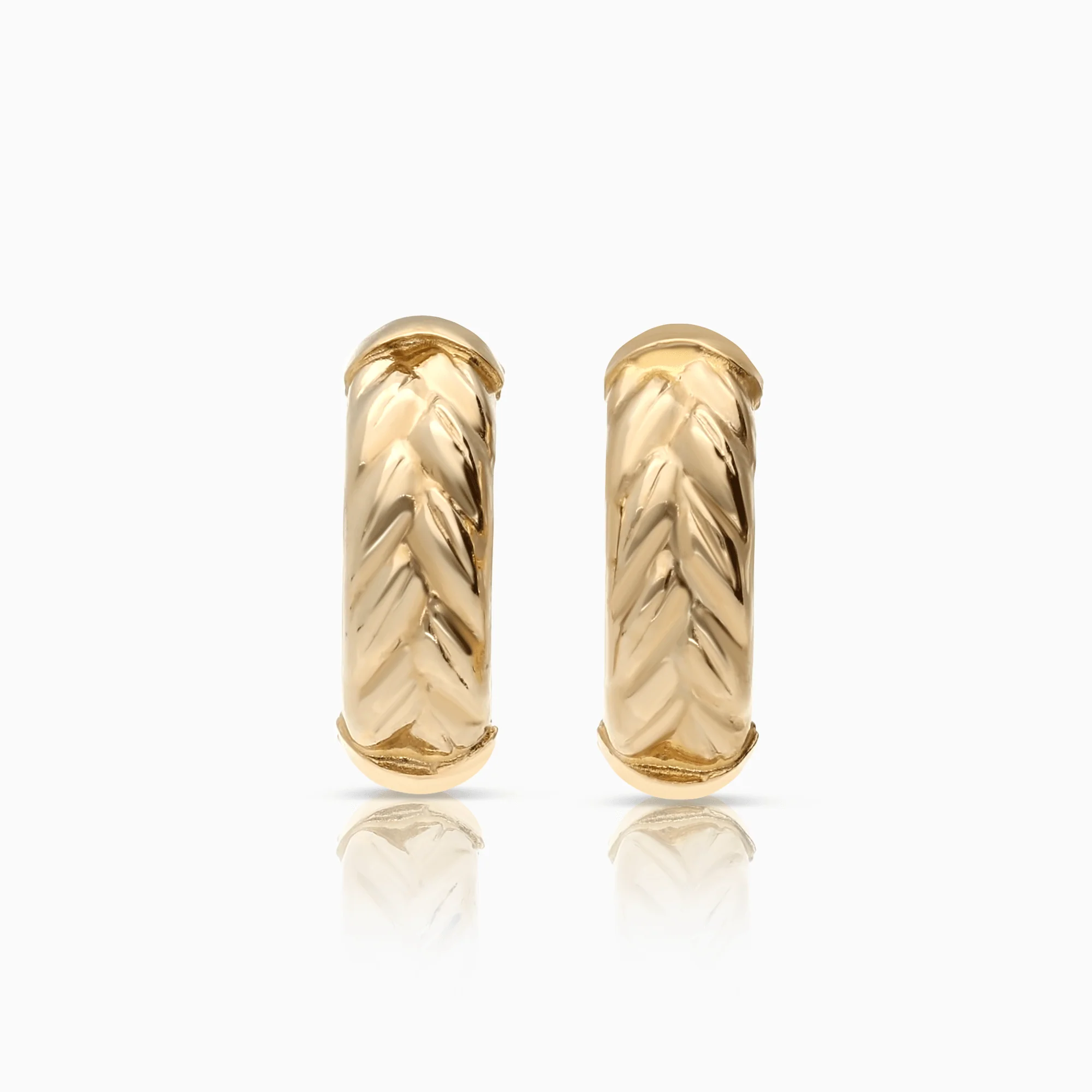 Gold earrings 0.95g 18K yellow/white gold