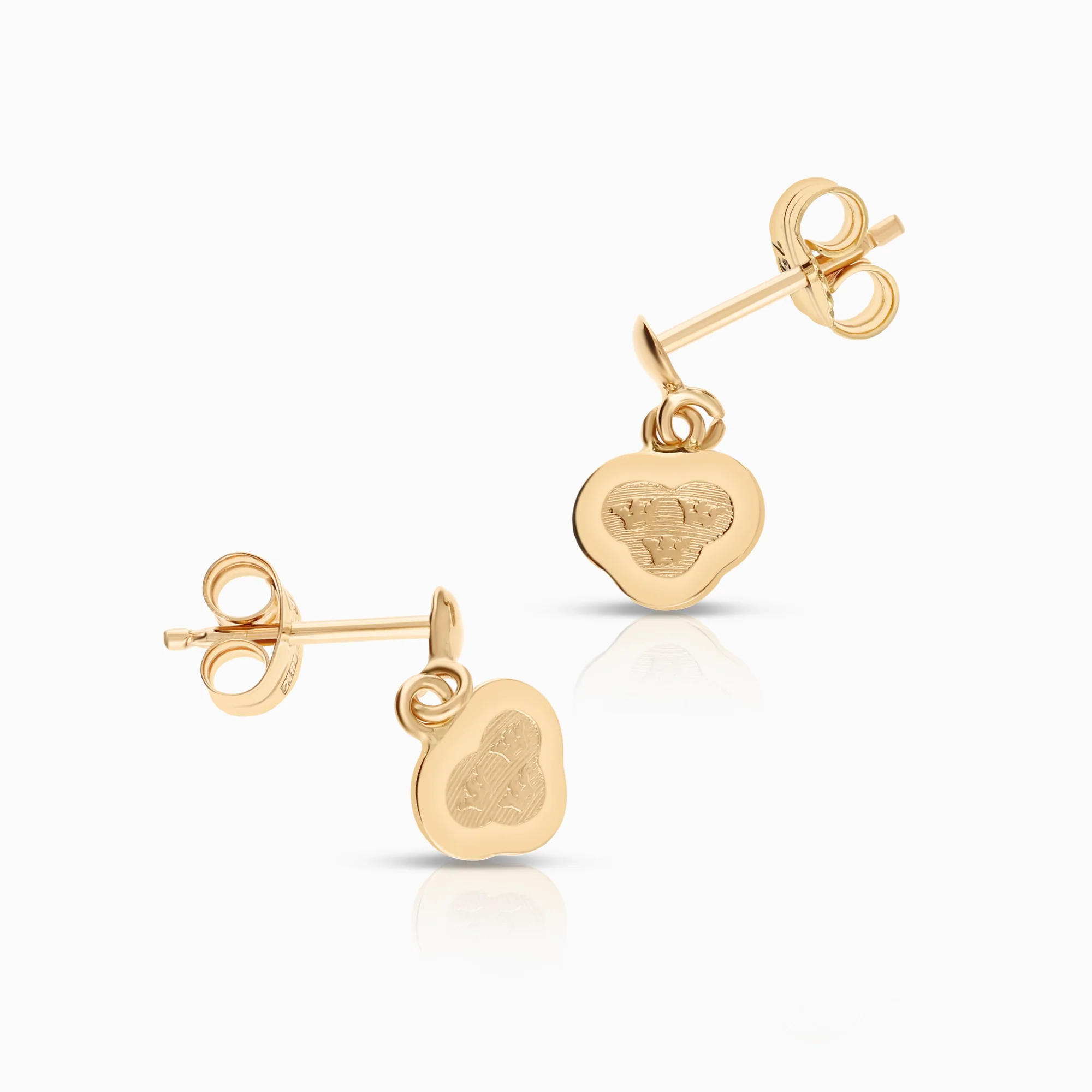 Gold earrings 1.09g 18K gold - Image 2