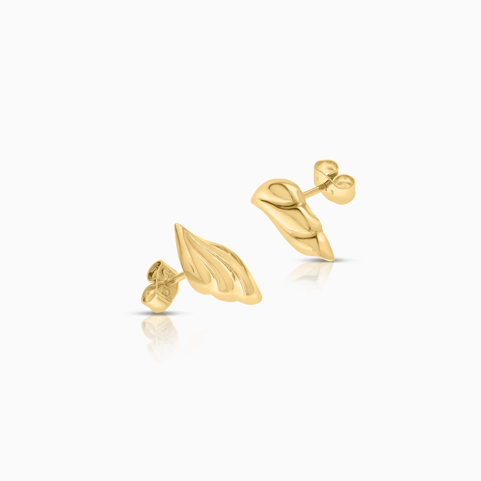 Gold earrings 1.17g 18K gold - Image 2